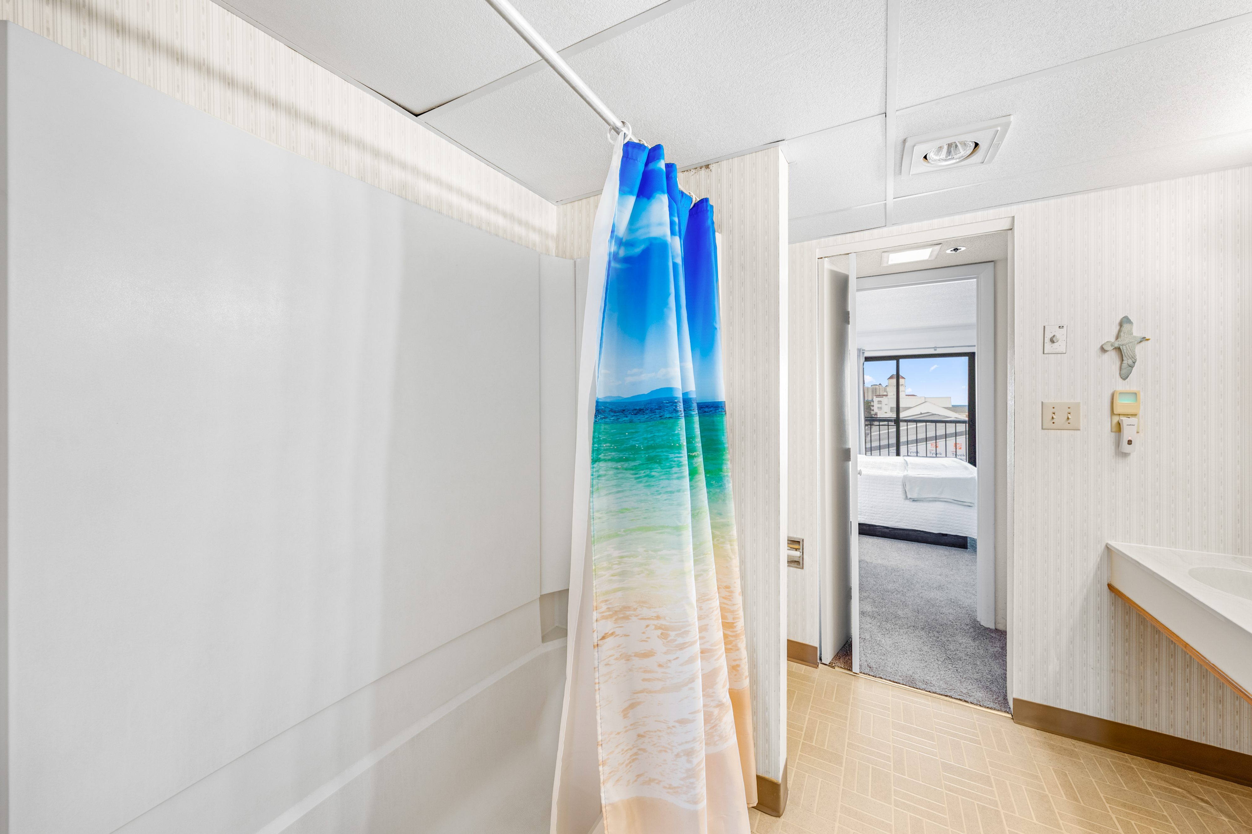 This large Jack & Jill Bathroom is accessible from both bedrooms!