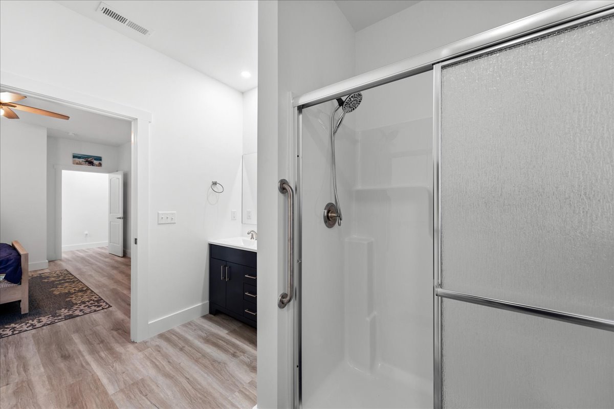 Master Bath has a Walk-in Shower.