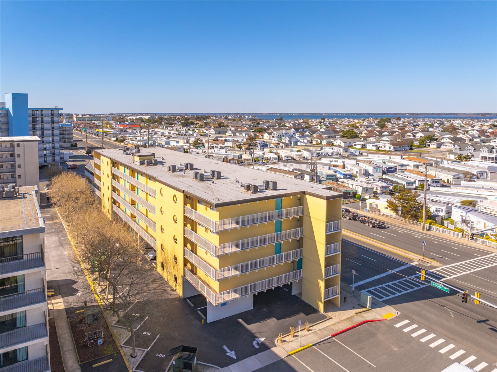 Take in the expansive coastal landscape right from the elevated vantage point of your balcony.