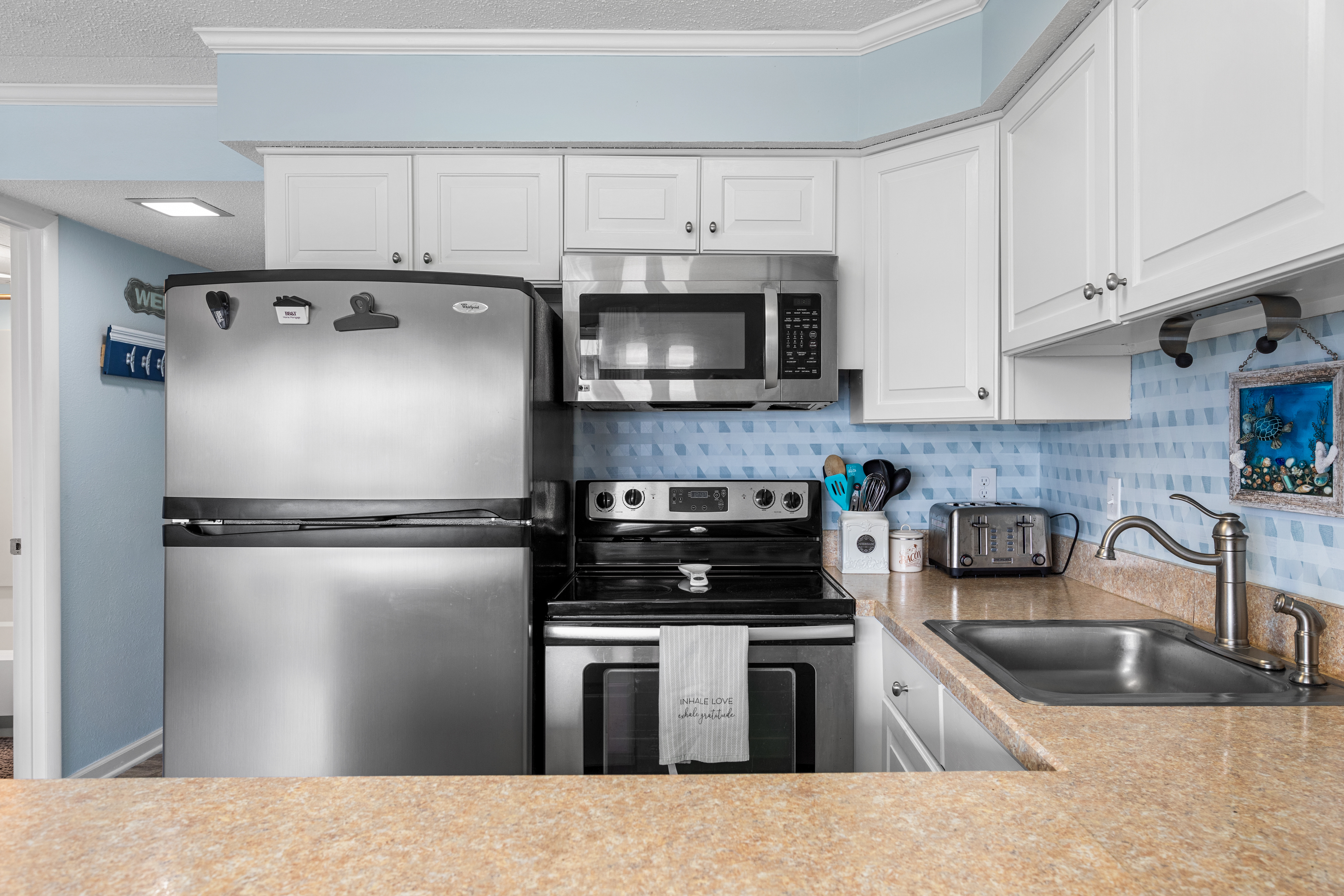 The chef in the family will delight in the well stocked kitchen