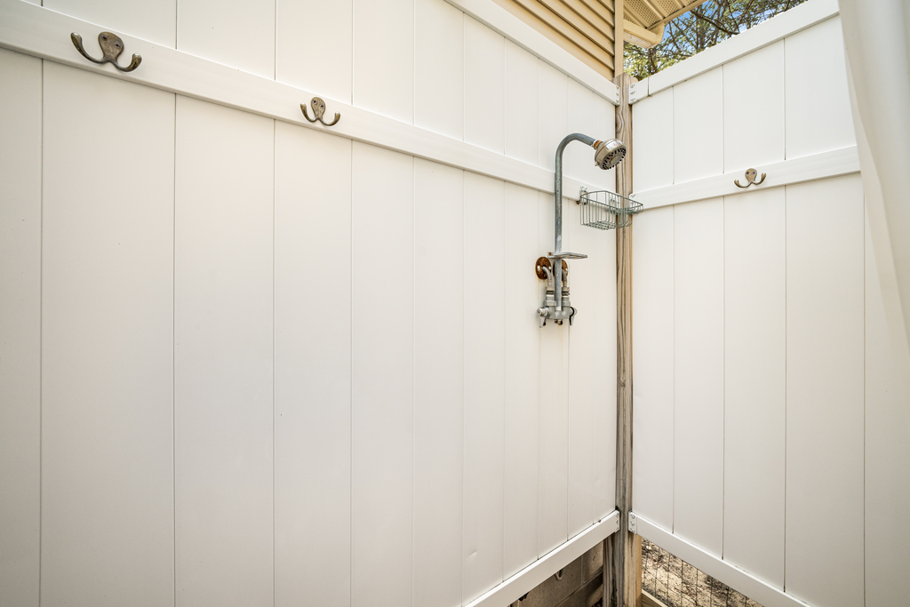 Rinse off after your beach day at the Outdoor Shower