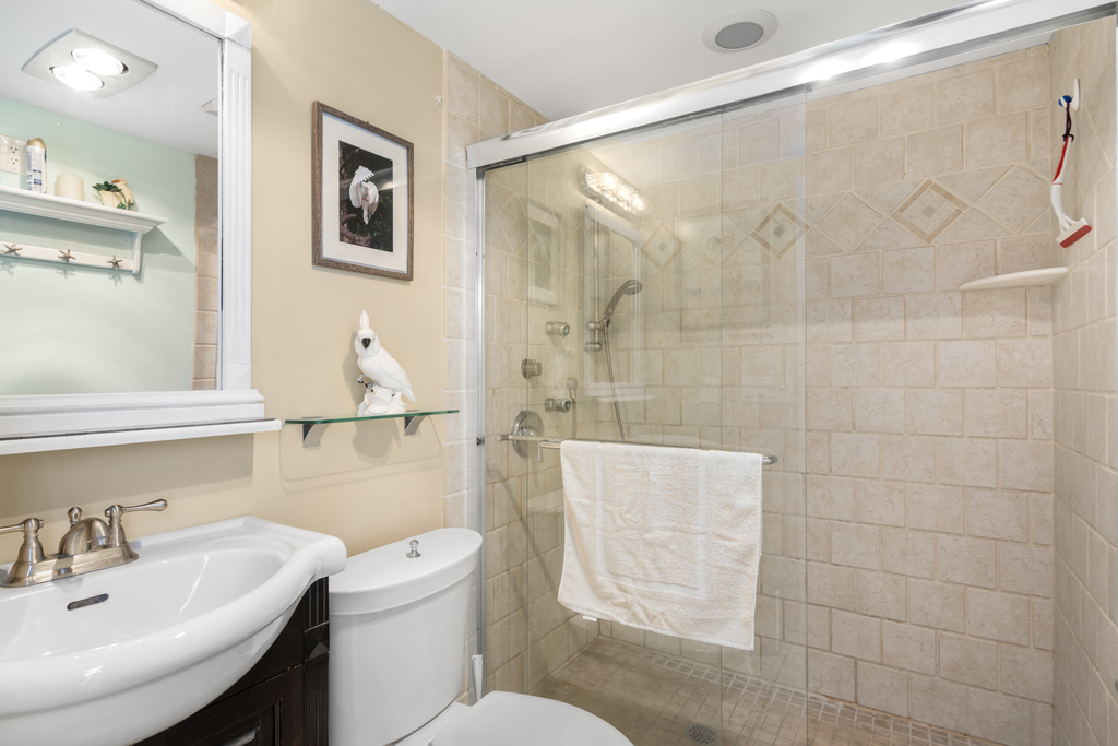 Full Bath with Updated Custom Walk-in Shower.