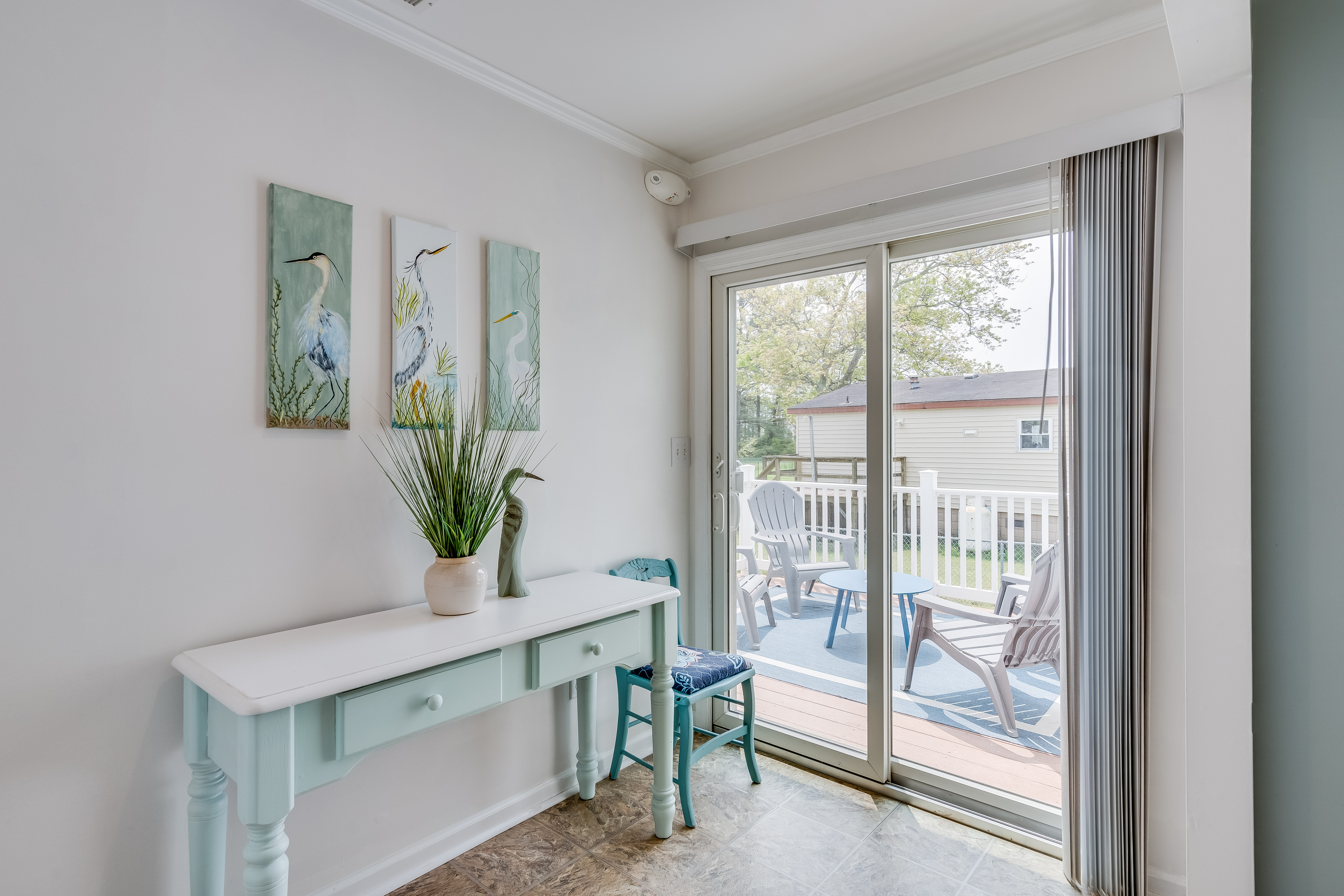 Slip out to the Deck to relax and take in that salty, sweet sea breeze.