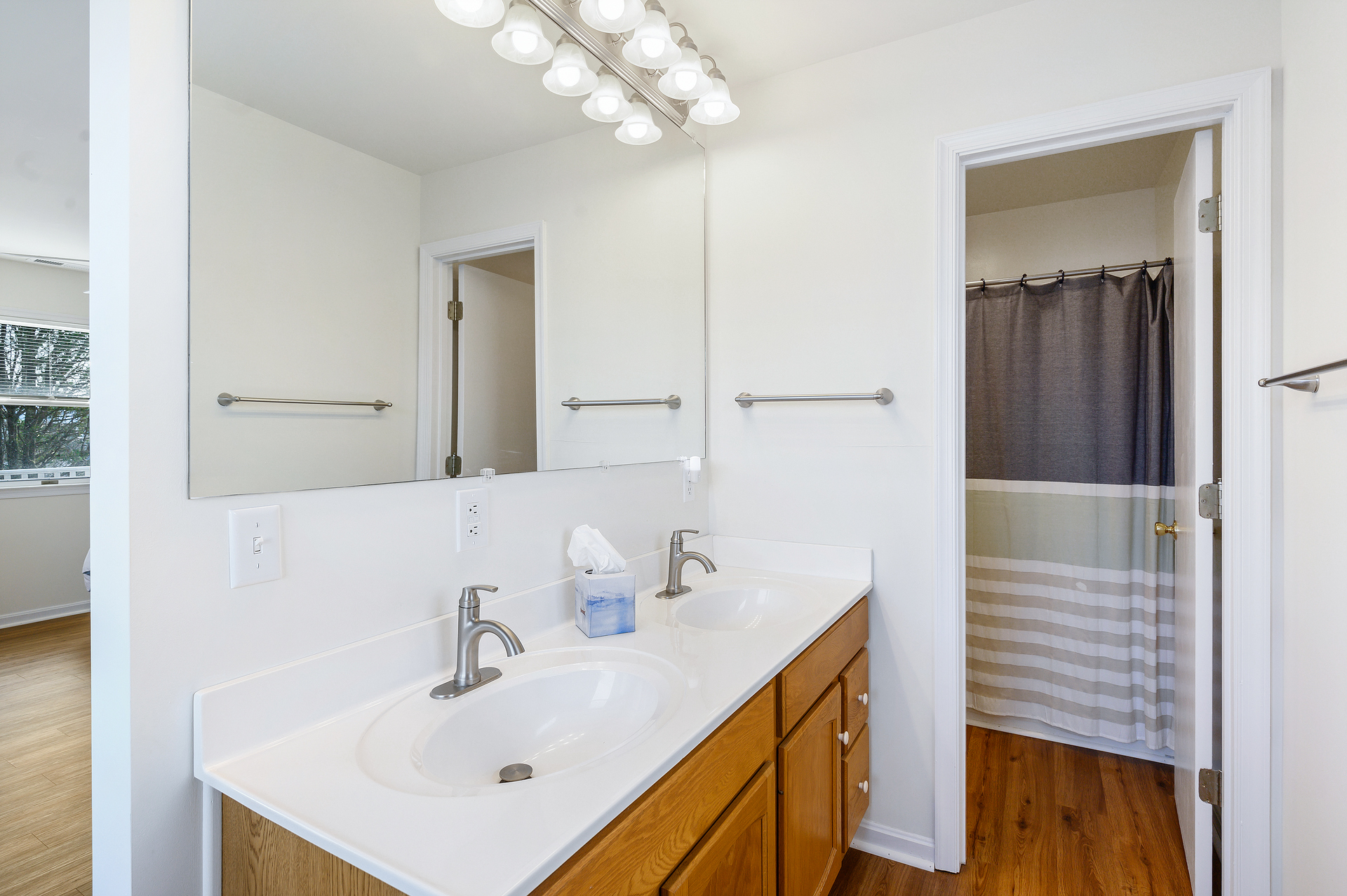 Private Master Bath with Double Vanity.