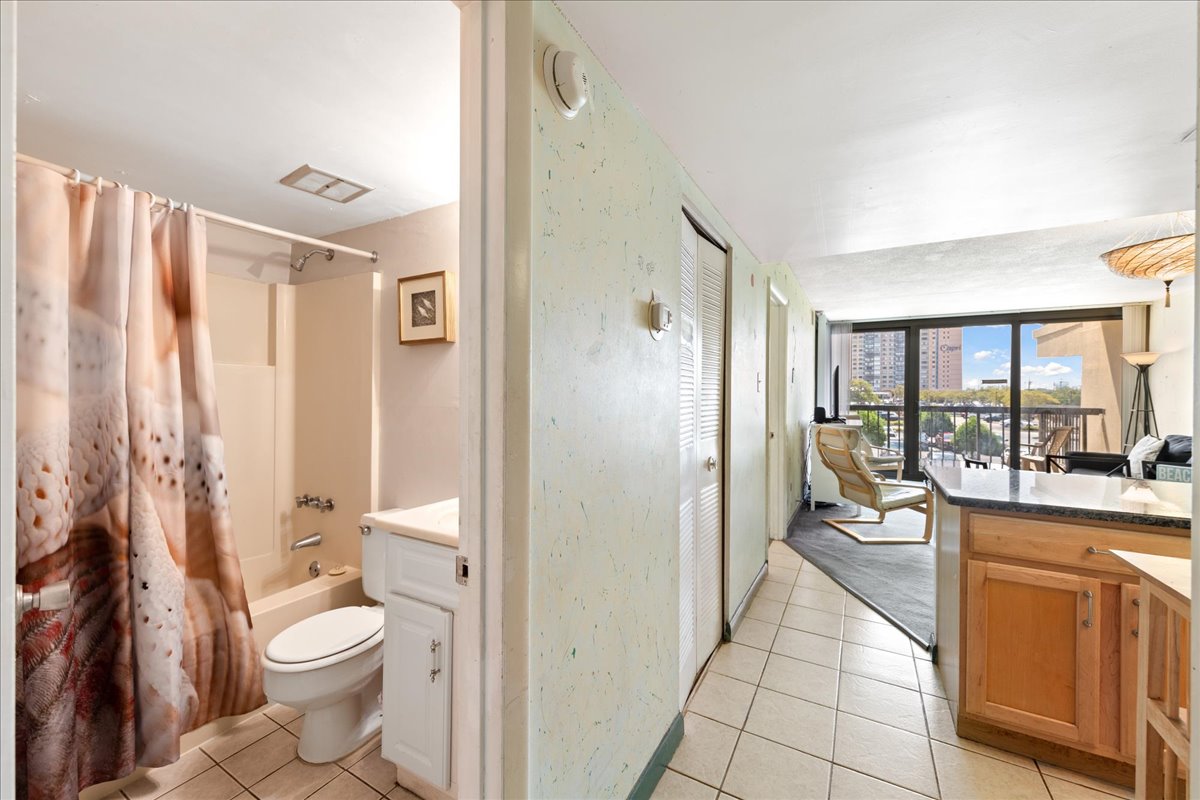 The Full Shared Bath is conveniently located near the Living Areas and Bedrooms!