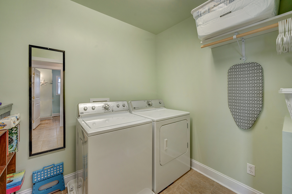 Full Size Washer and Dryer for your convenience.