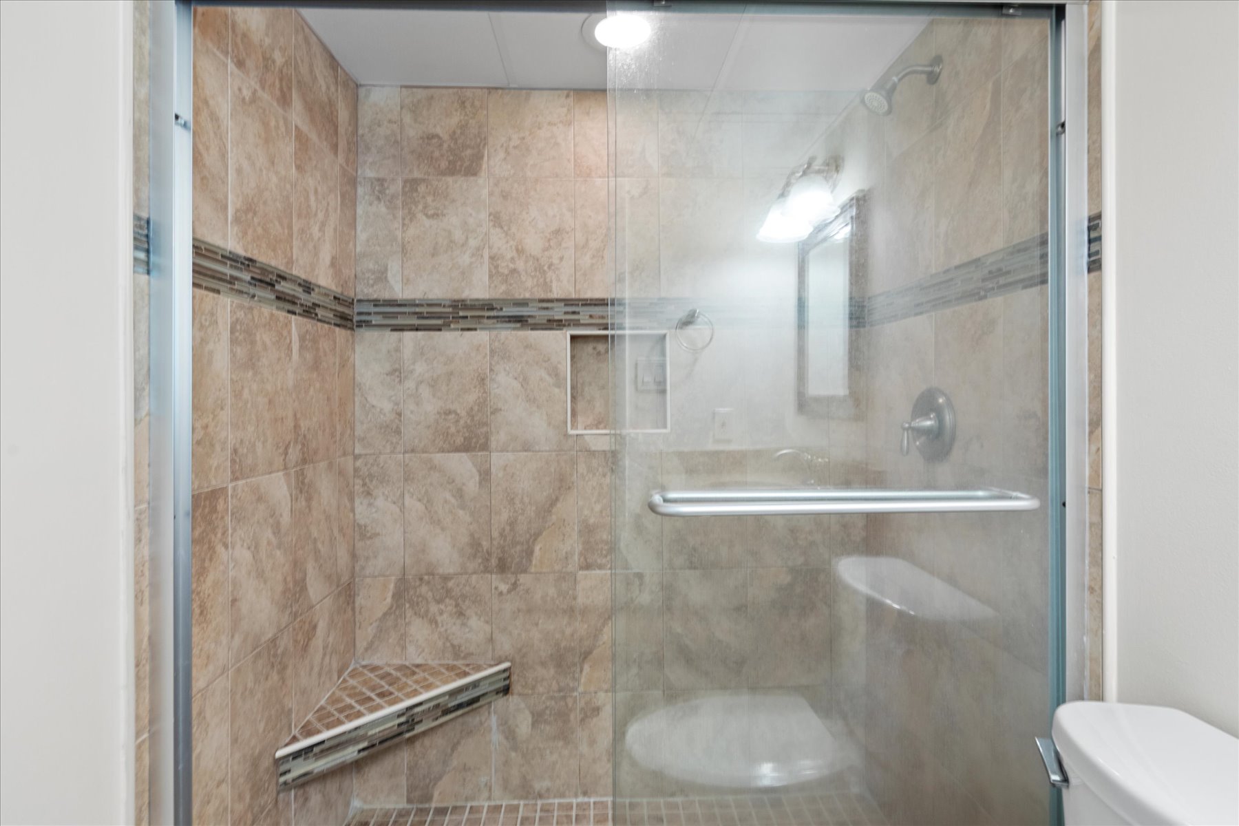 Enjoy the Spacious Walk-in shower!