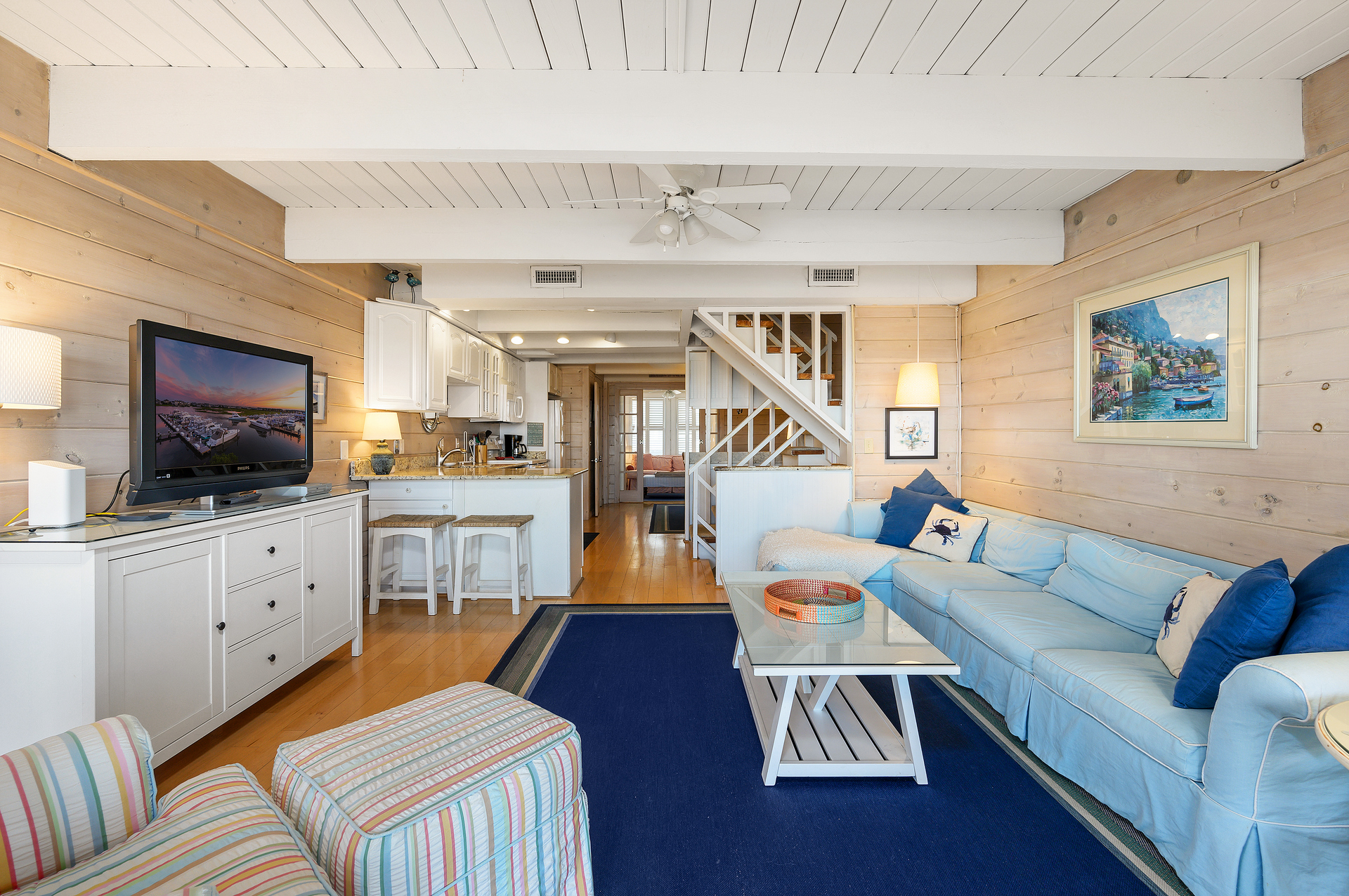 Gorgeous Hardwood floors makes the Living Area cozy