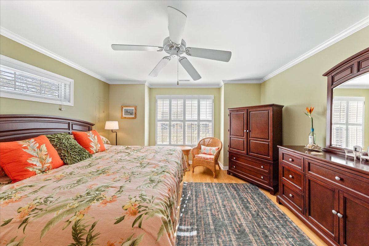 Soothing Colors and Warm Wood Furnishings promise a restful retreat.