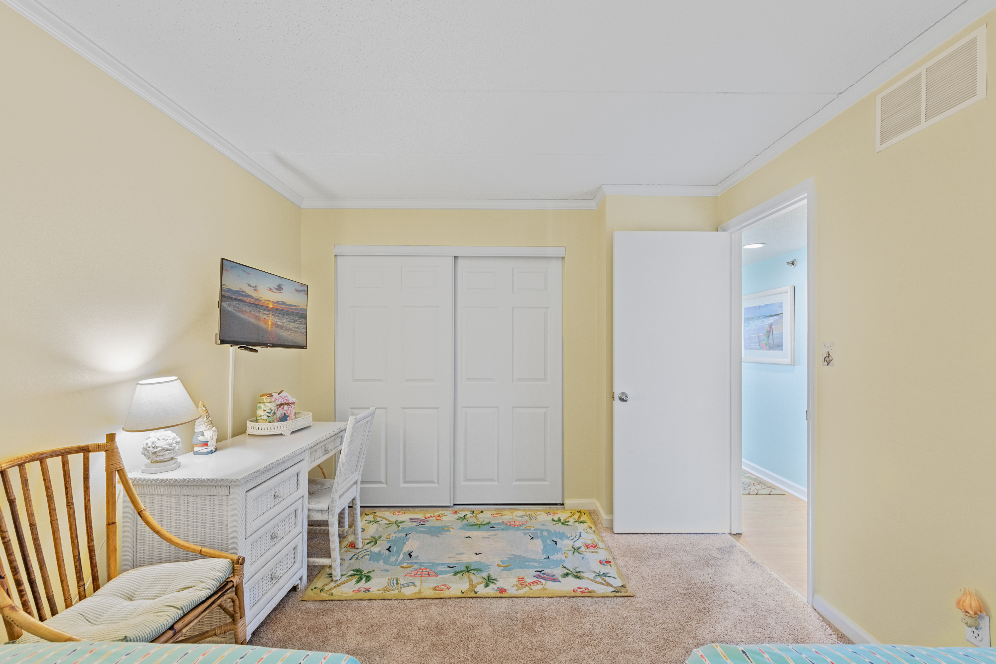 This will be the perfect space for your little loved ones with a desk and Flat Screen TV!
