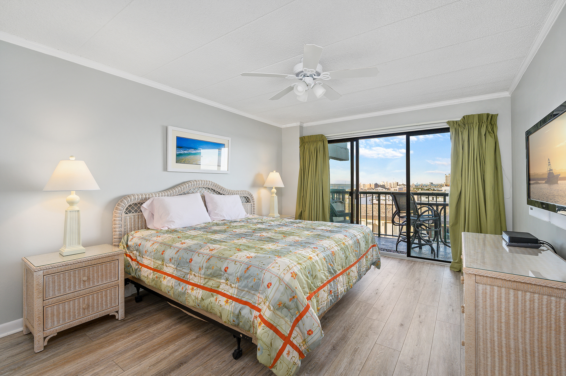 Wake up in the morning to the sunrise over the ocean