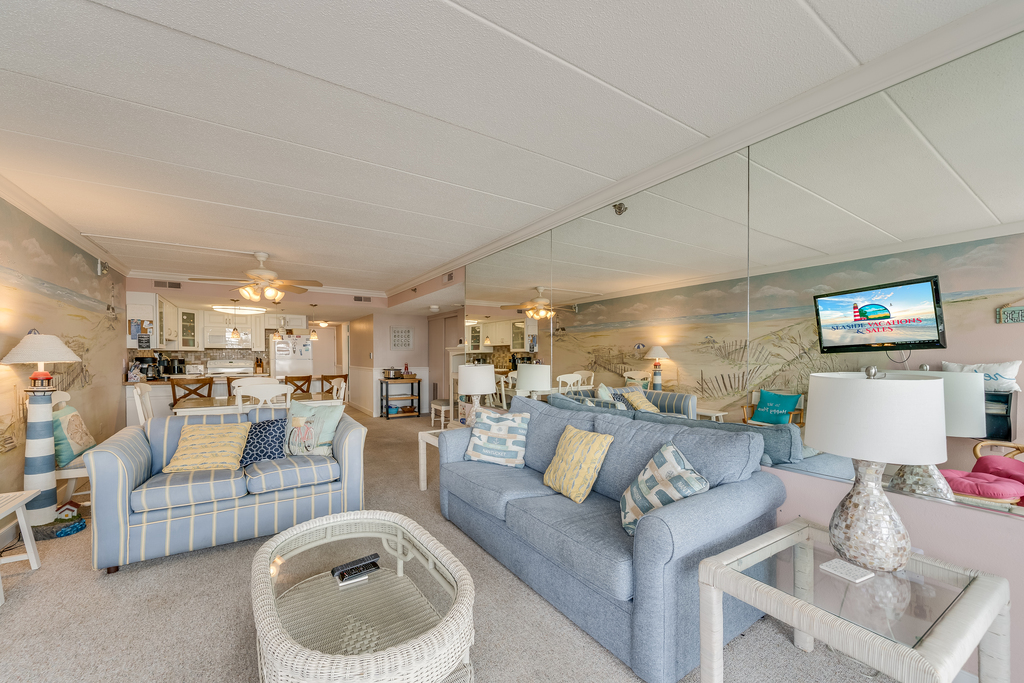 The couch transforms into a Queen Sleeper Sofa!