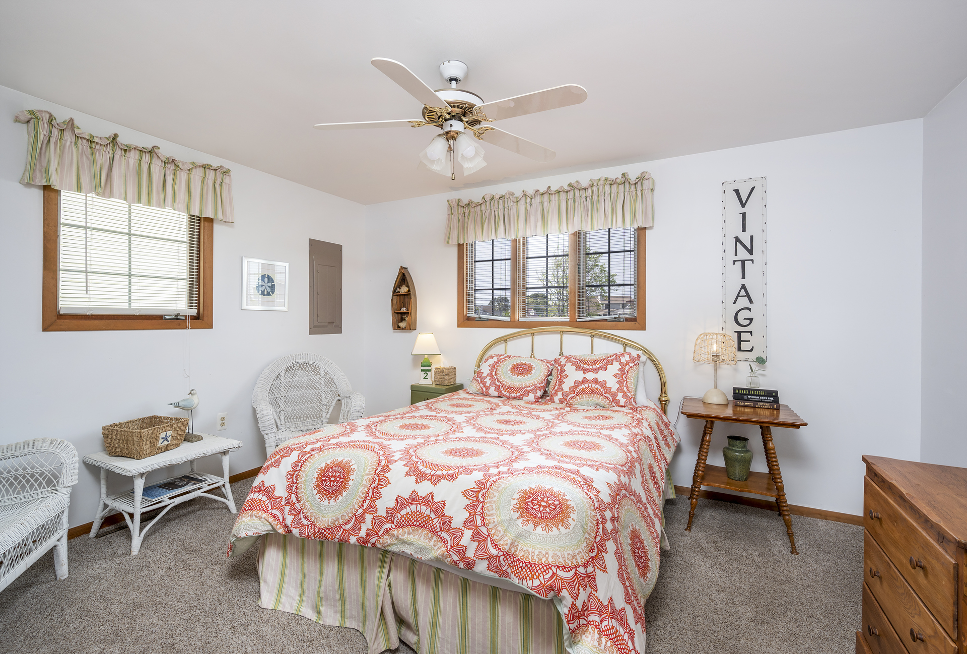 Bedroom 1 is on the 1st Floor with a comfy Queen Bed.