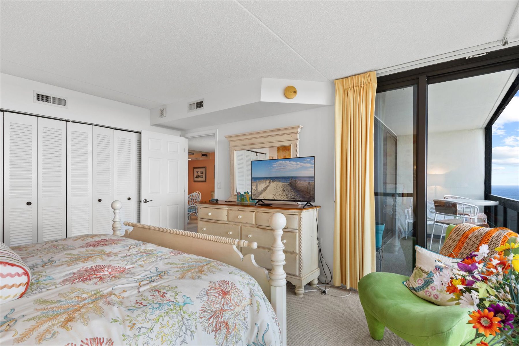 Unwind and watch a movie before bed.