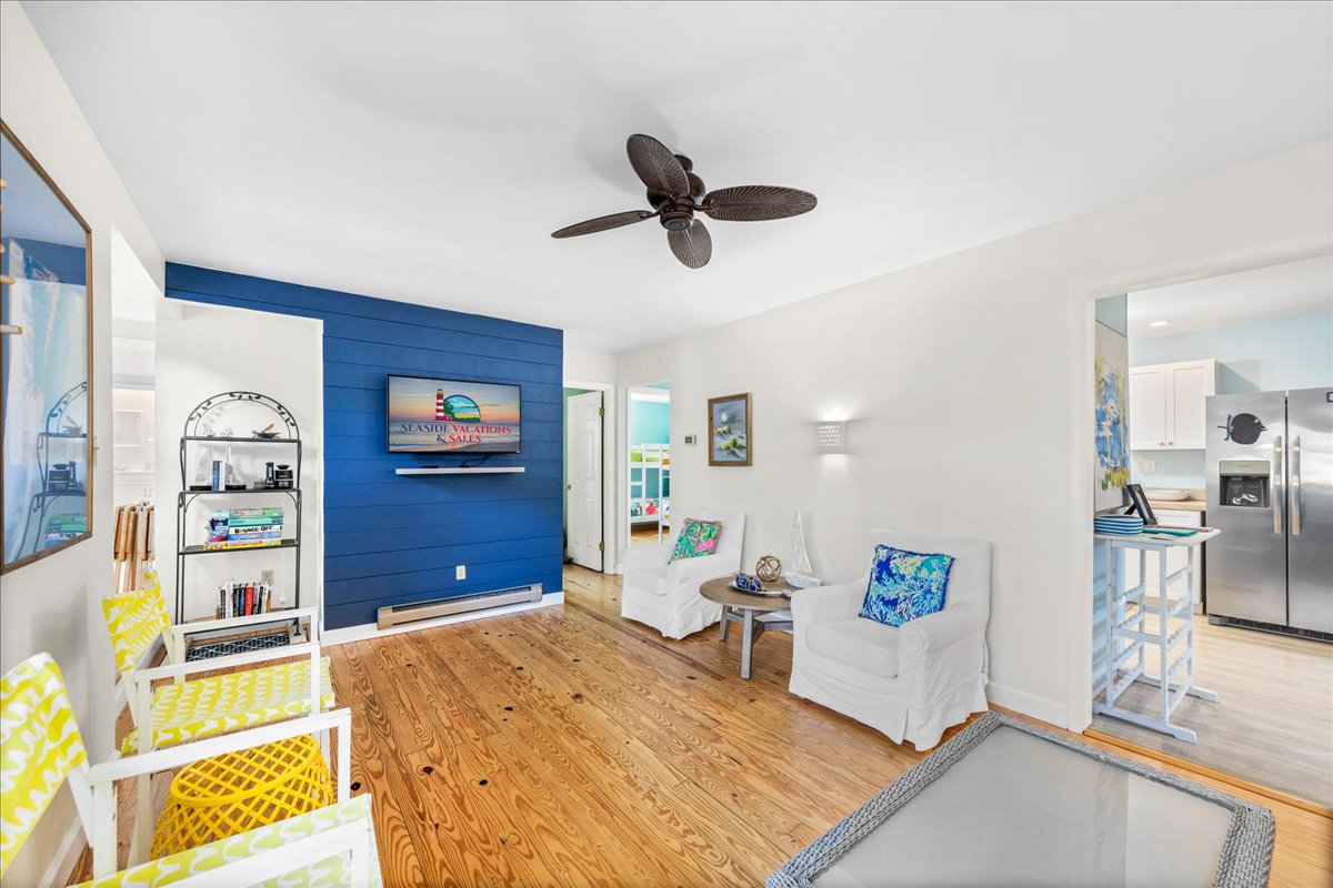 Enjoy Flat Screen Streaming TV after a day at the Beach.