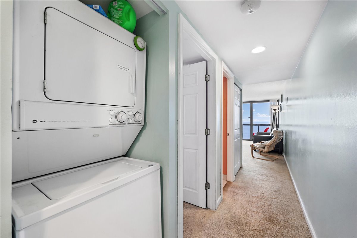 Stacked Washer & Dryer for your convenience!