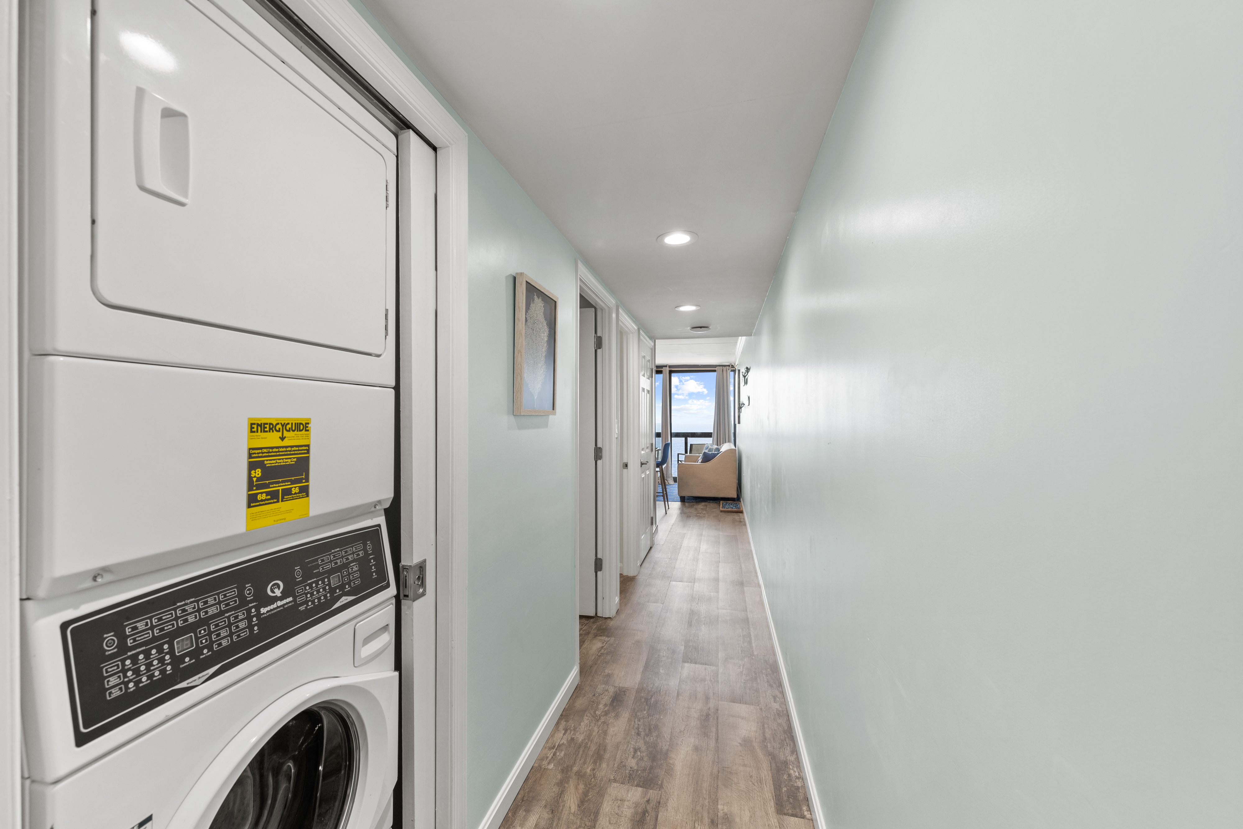 There's also a stackable Washer/Dryer for your convenience!