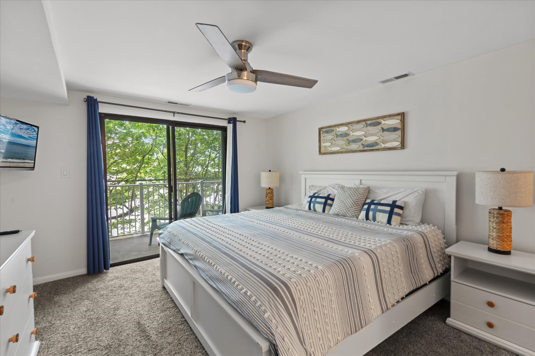 The Primary features a King Bed.