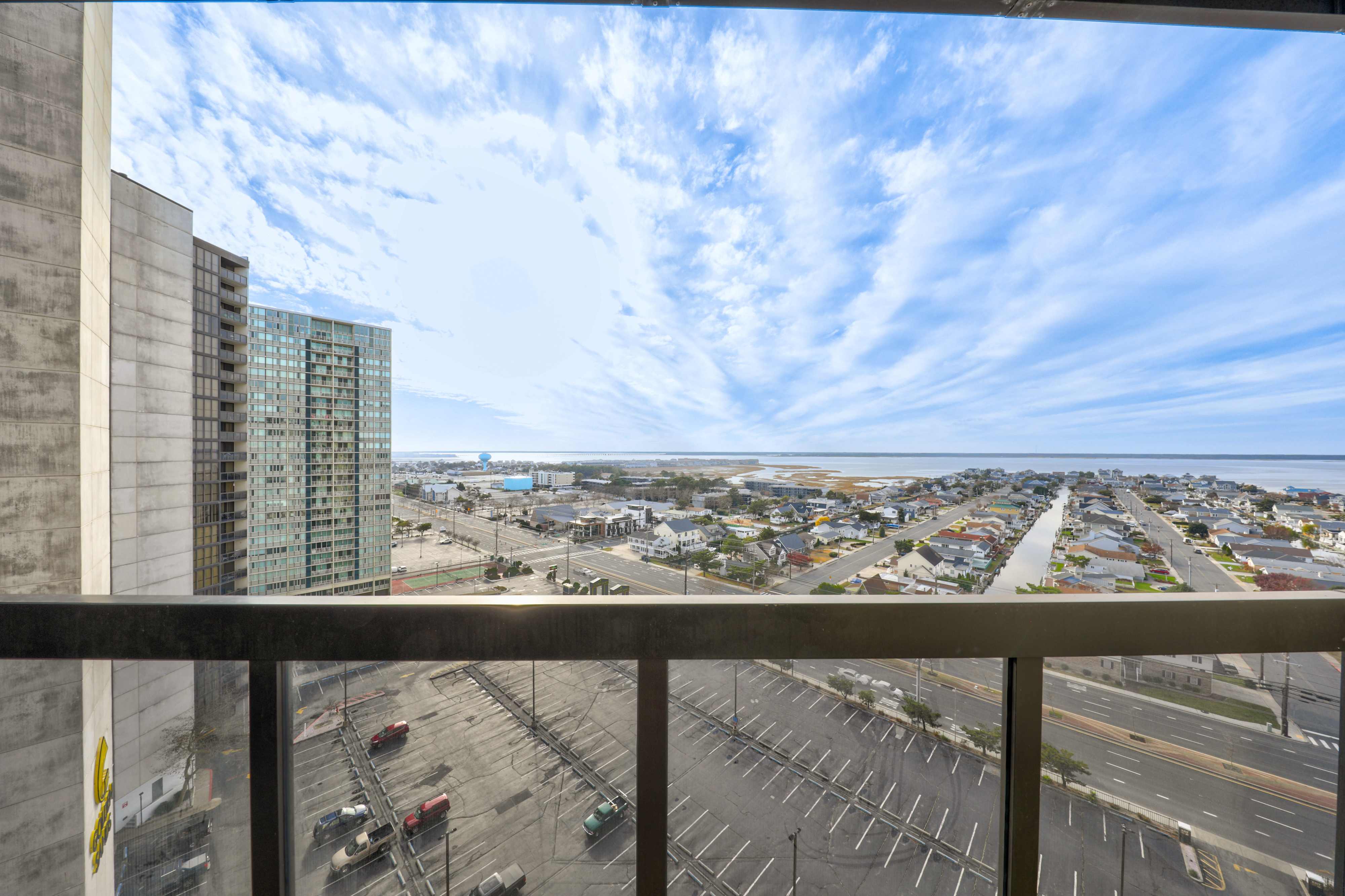 City views from the front of Golden Sands building.