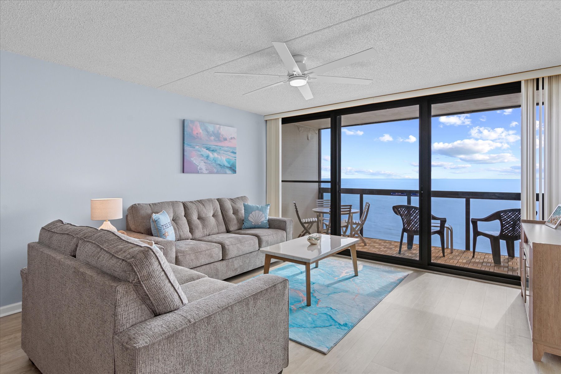 The plush sofa also opens to be a sleeper for additional sleeping options