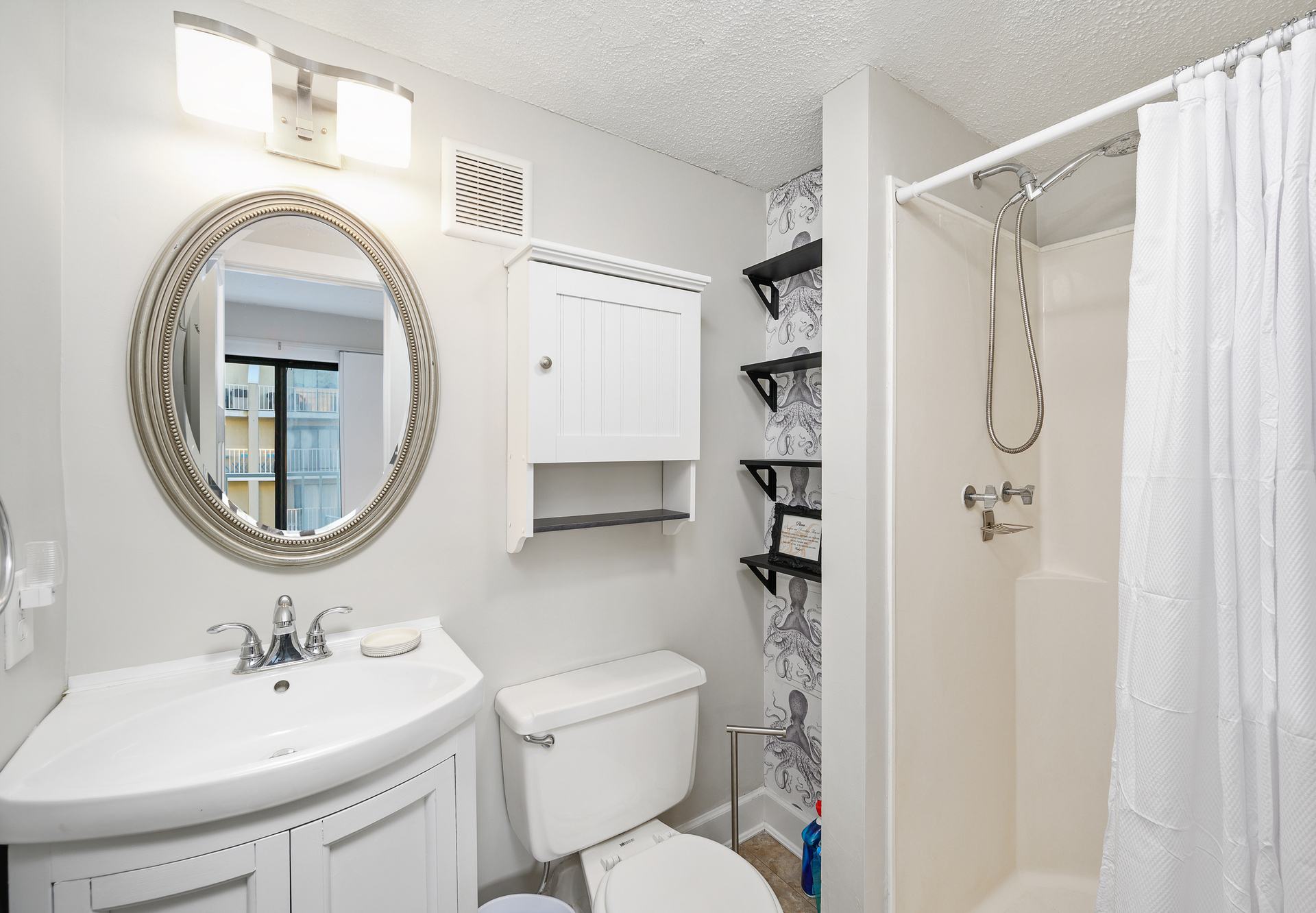 Primary Bath has a walk-in shower.