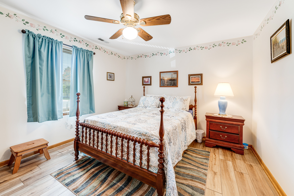 Bedroom 1 has a cozy Queen Bed