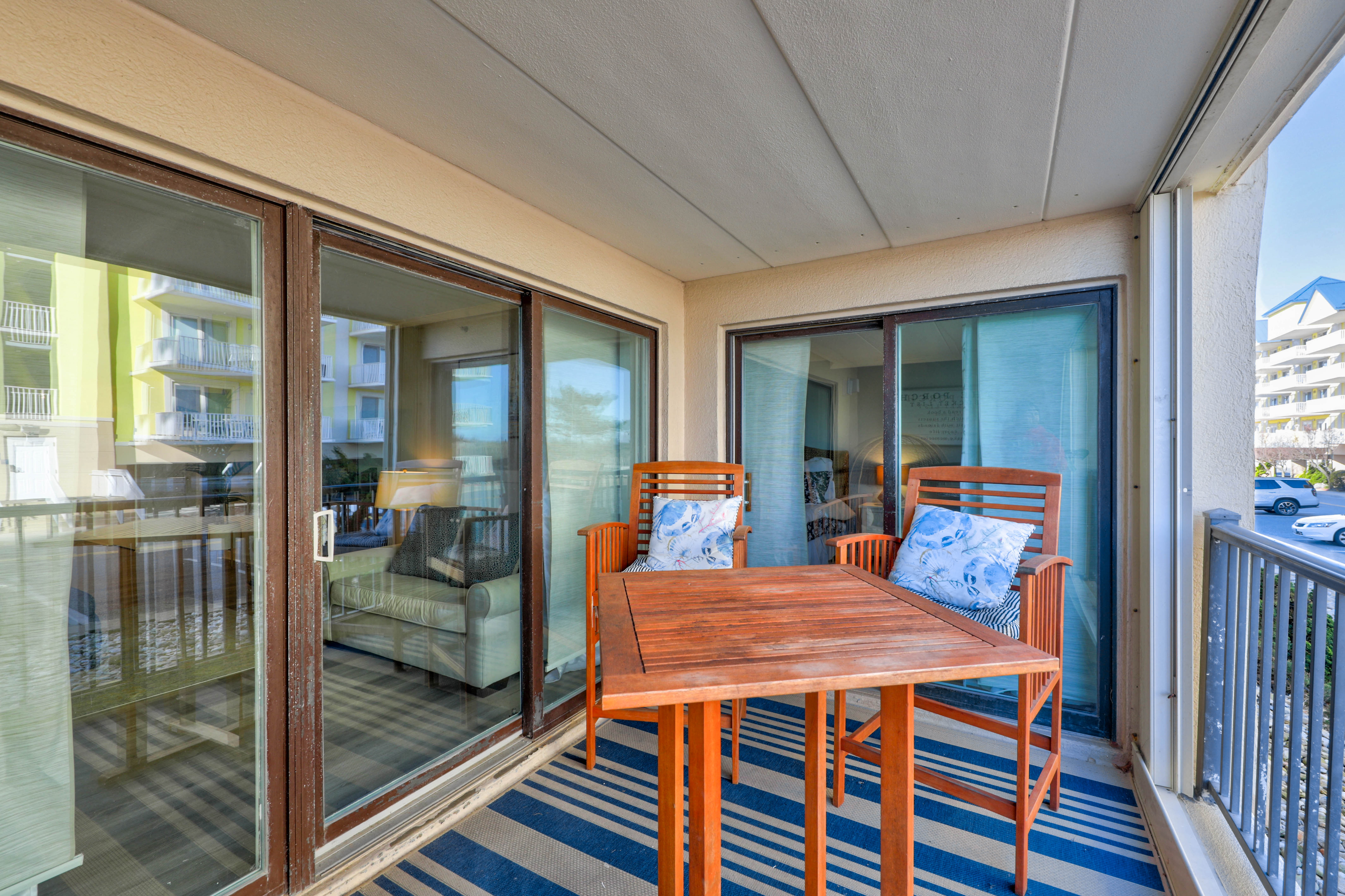 Slip out to your balcony to relax and take in the Salty Sweet breeze.