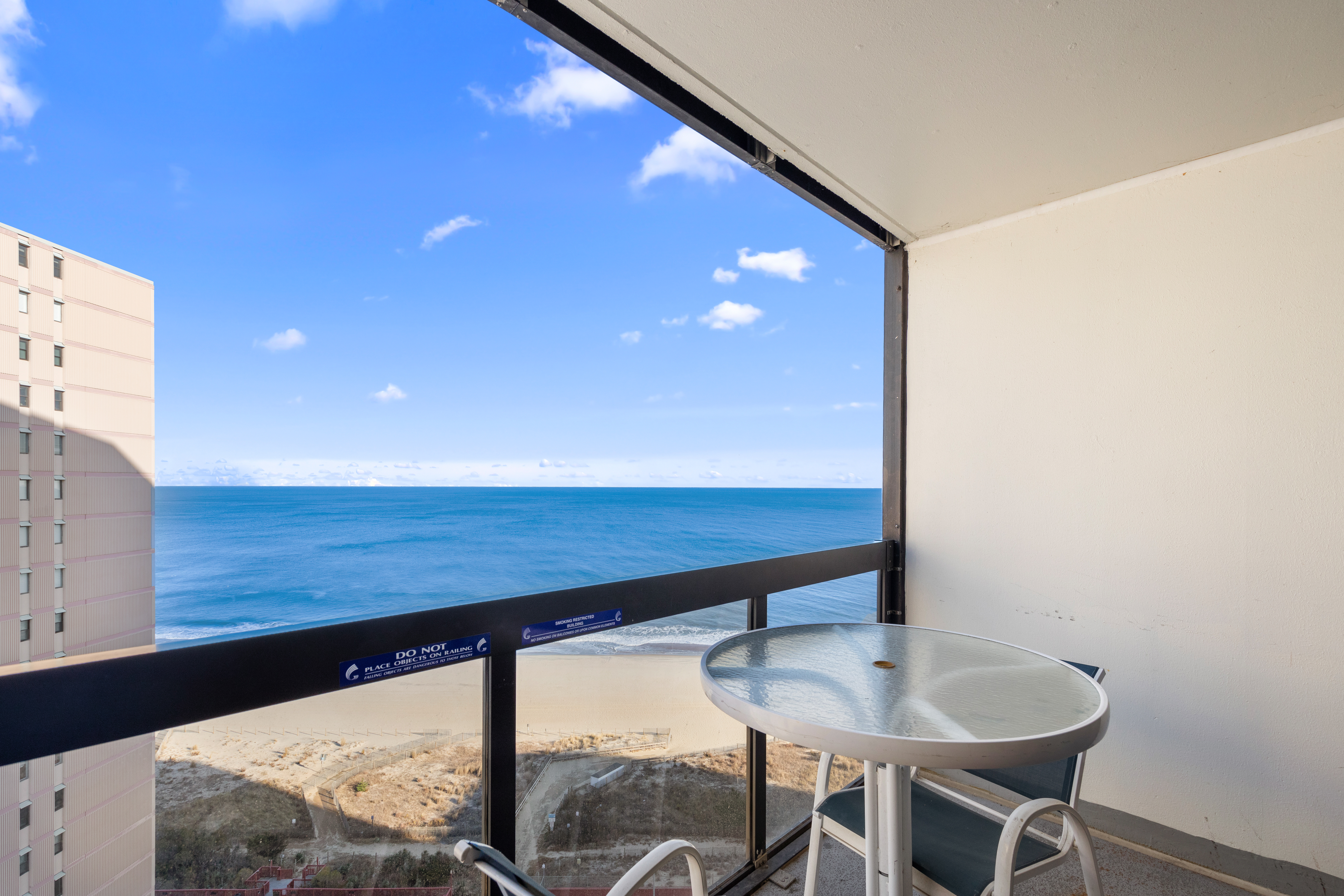 Catch the early morning sunrise as you sip your coffee.