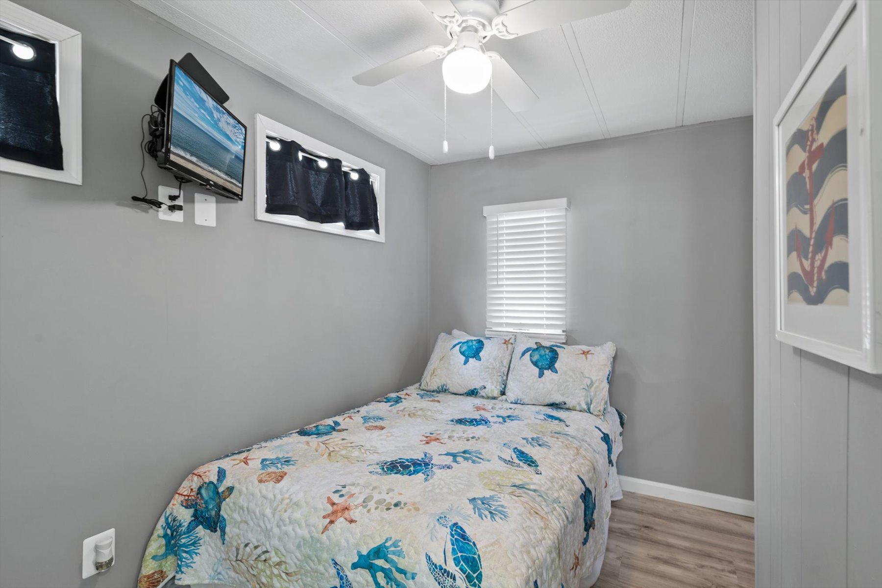 Bedroom 3, which has another plush Full Bed.