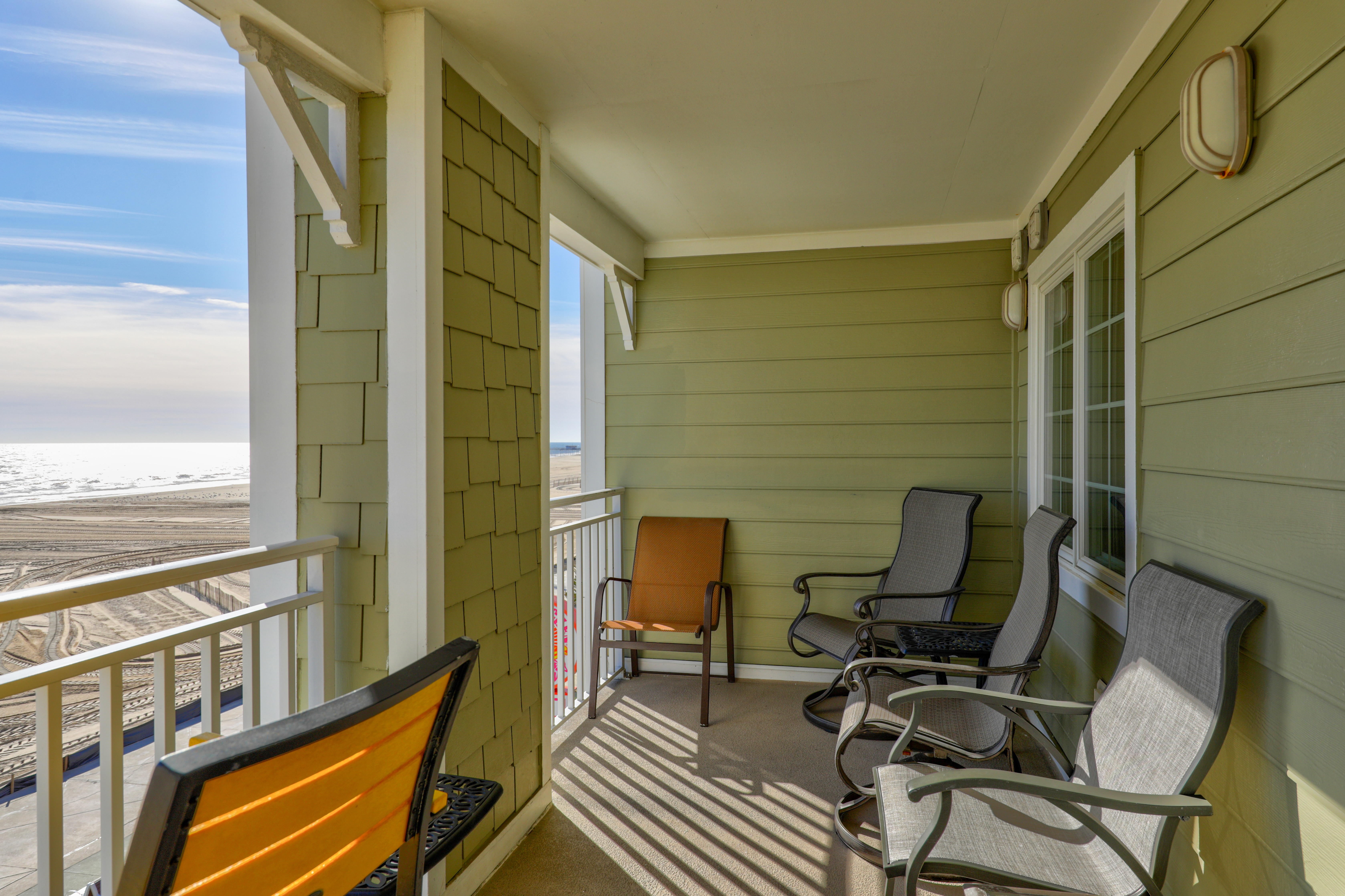 Plenty of seating on the Balcony.