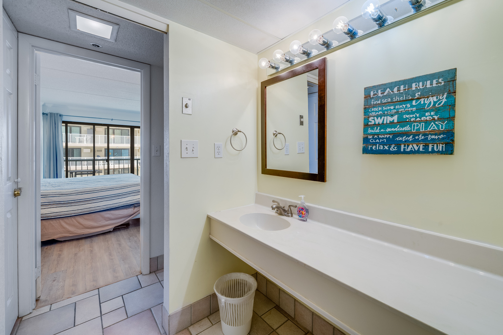 Tons of counter space in the Jack & Jill Bath!