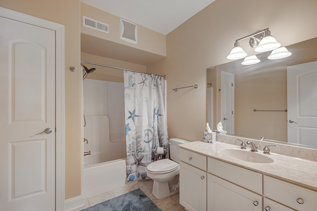 Full Bath 2 has a Tub/Shower Combo and is convenient to the Bedrooms and the Living Area.