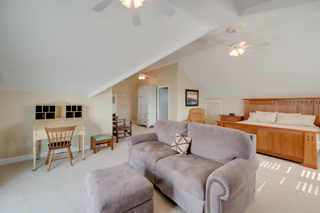 Sitting Area in Primary Bedroom with incredible Bay Views!