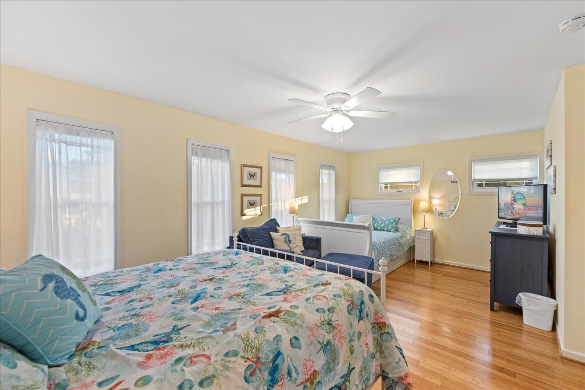 Bedroom 2 sleeps 5 and has Flat Screen TV.