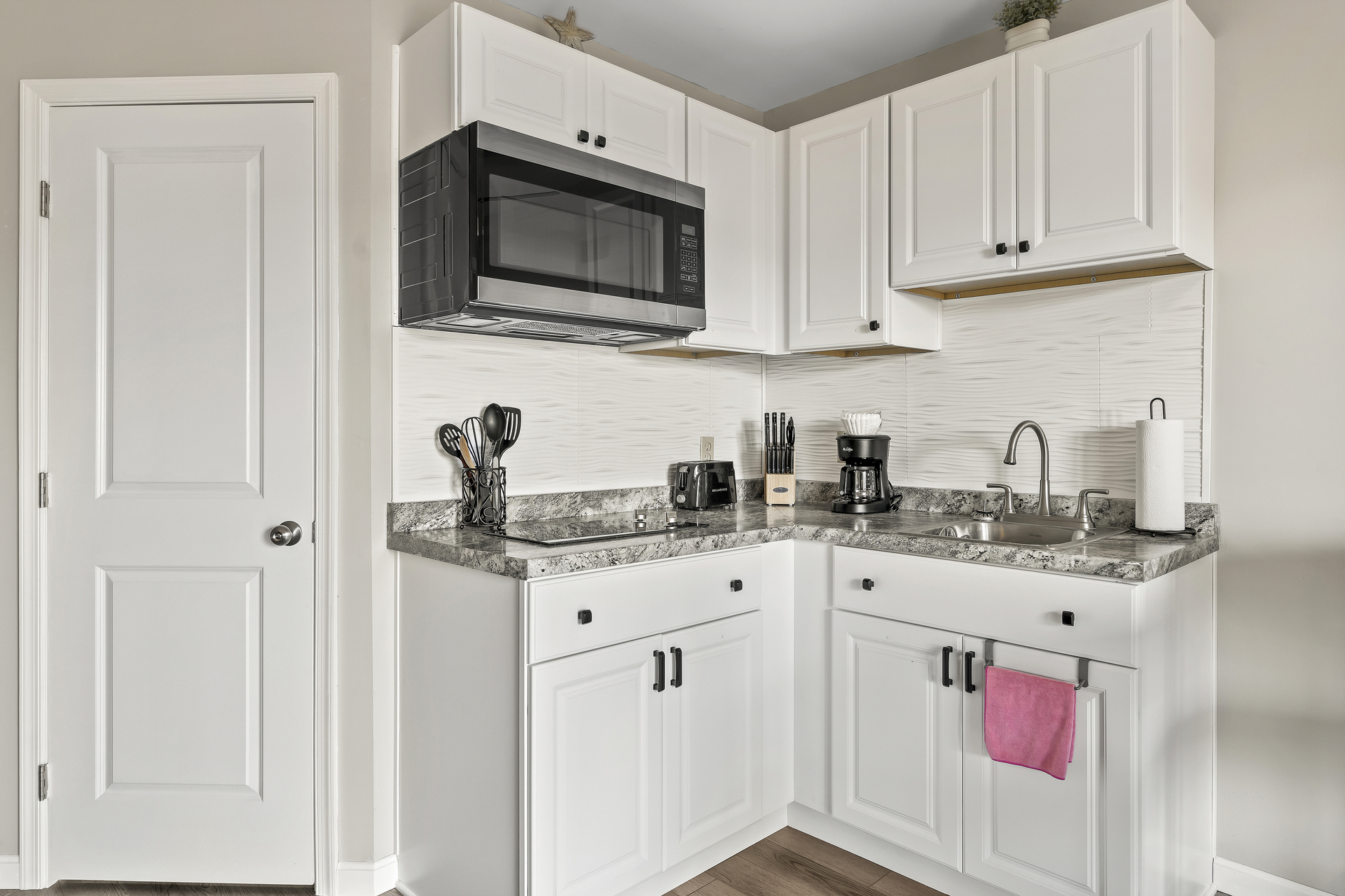 Grab a quick bite in the Kitchenette before hitting the Beach.