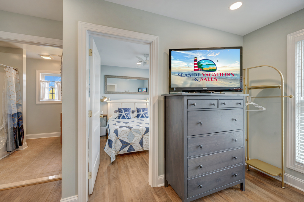 Bedroom 2 is accessible through the Bunk Space