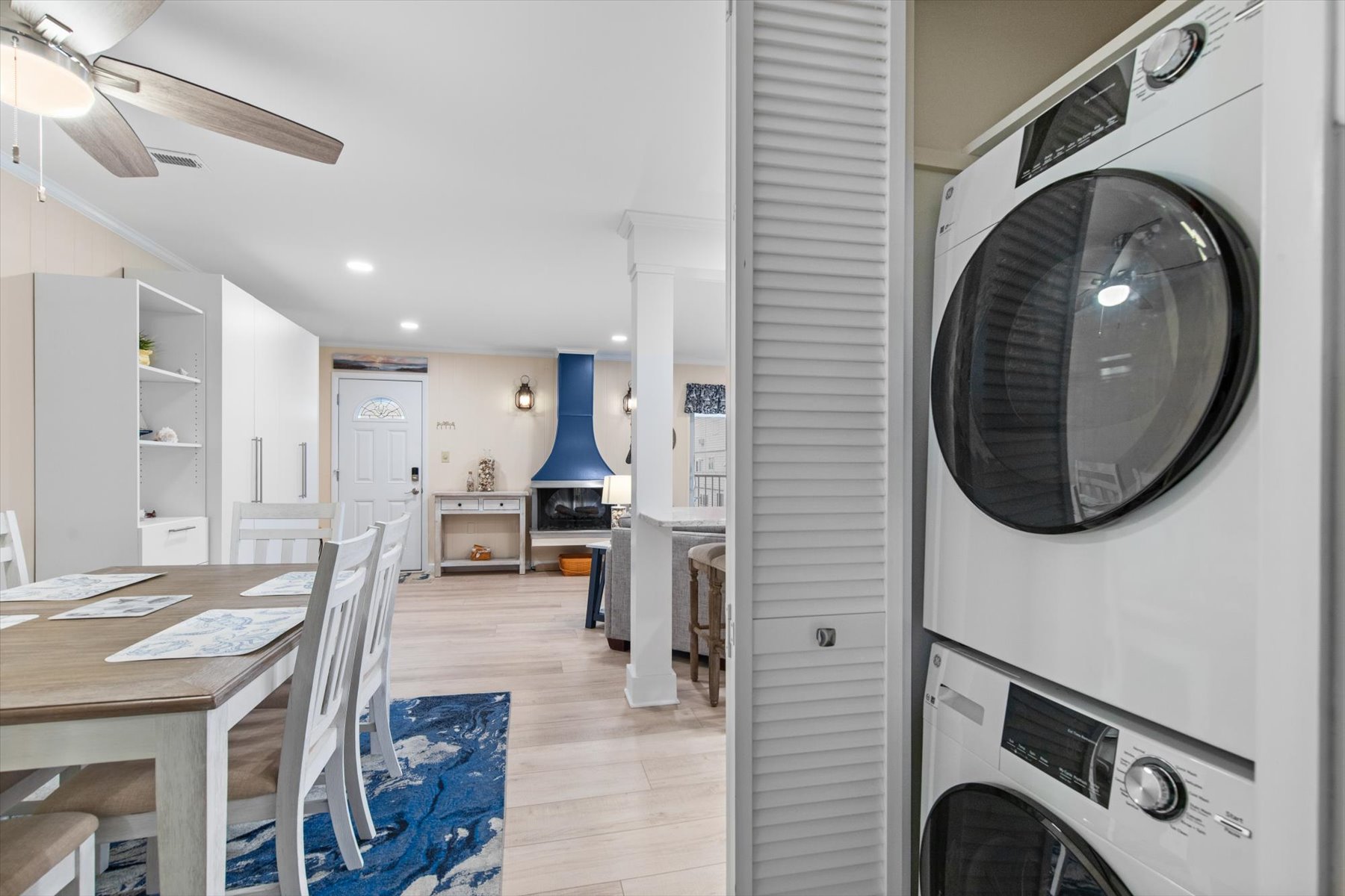 All the comforts of home, including laundry!