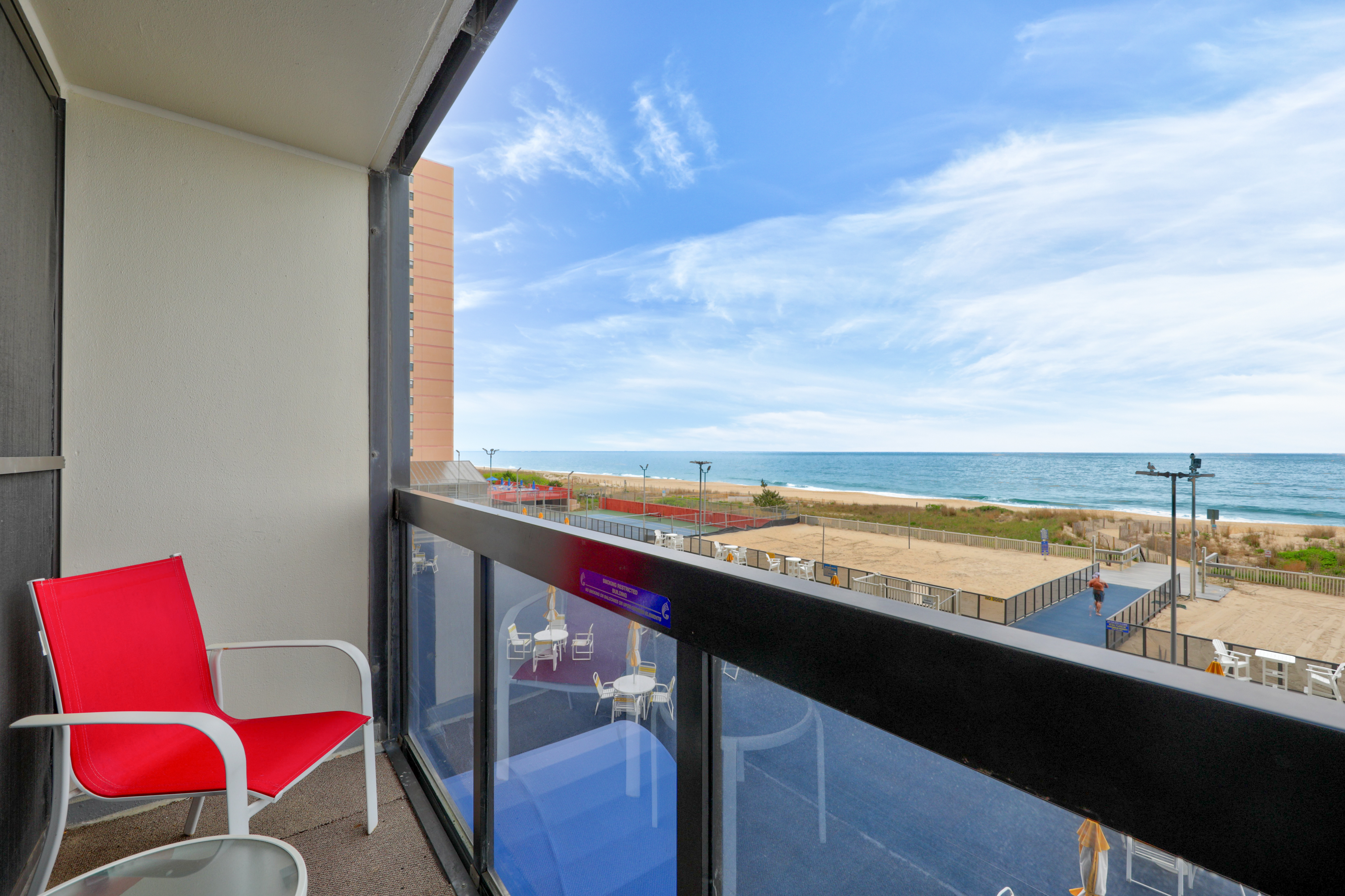 Beautiful beach views from your private balcony