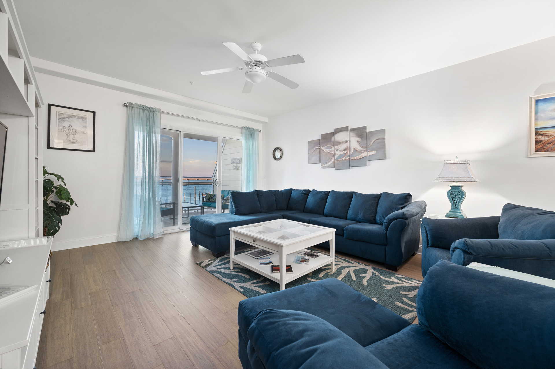 Sunset Bay is a magnificent 3 Bedroom Bay Front Condo on Chincoteague Island where even the Family Dog is welcomed.