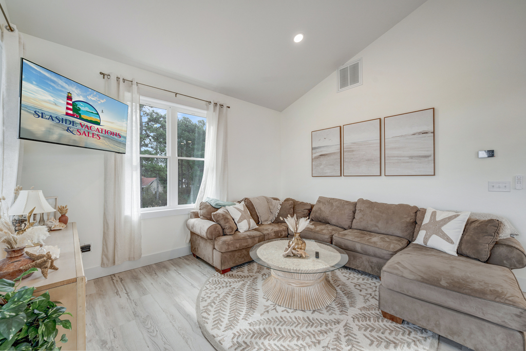 Sink into the comfy Sectional after a day of searching for our Famous Wild Ponies.