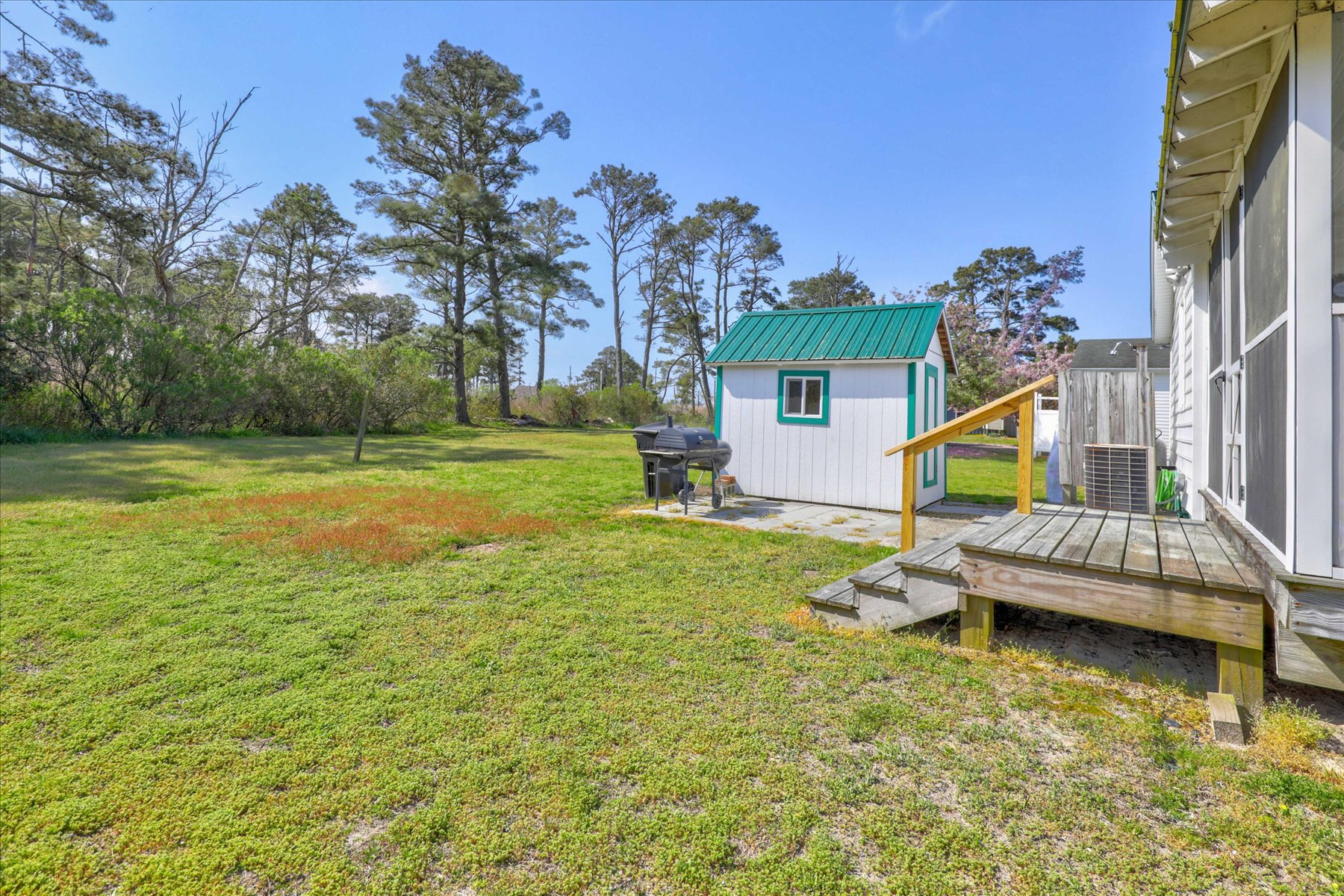 Large yard for playing and chasing fireflies.