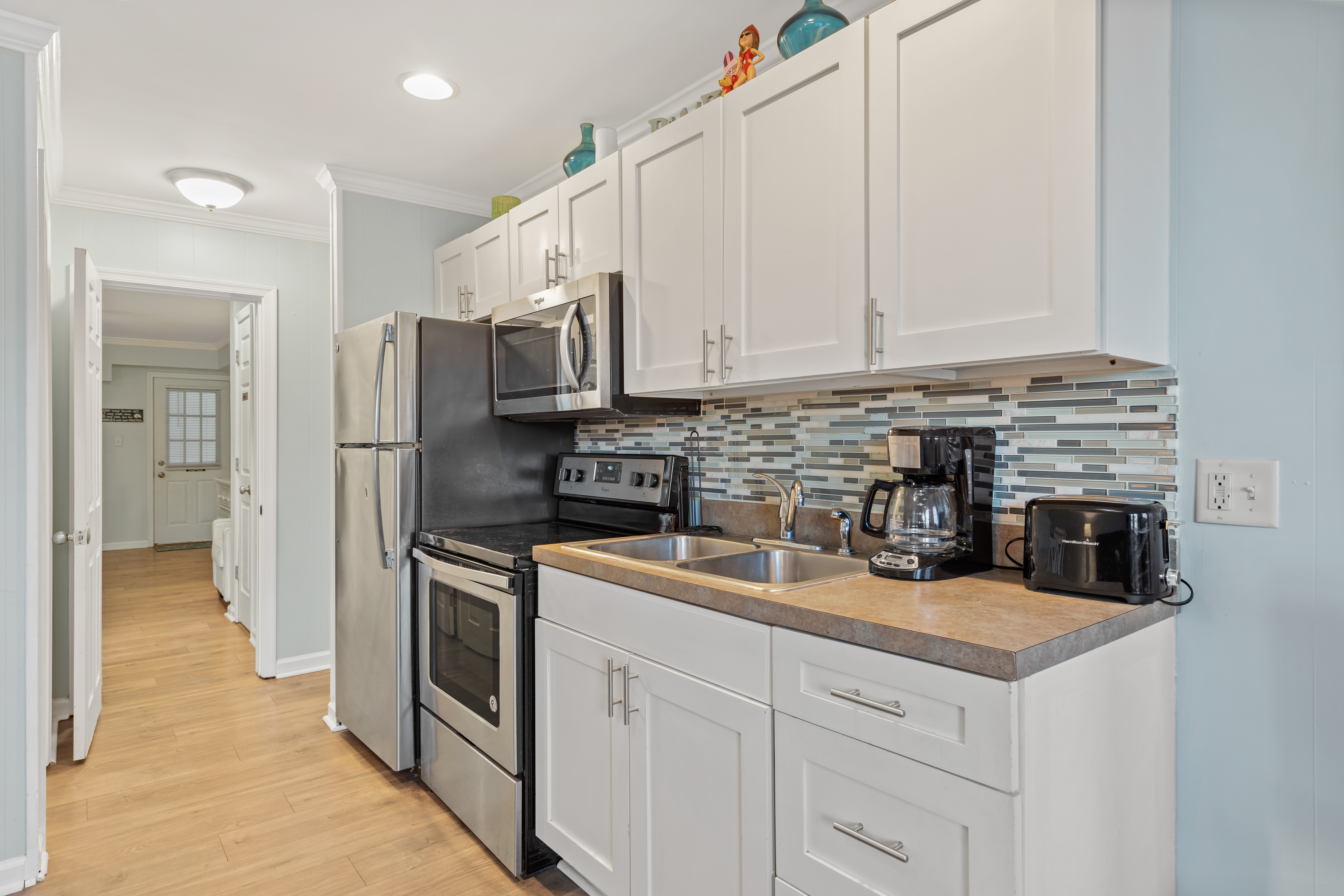 The full-size appliances and open space will make mealtime a breeze!