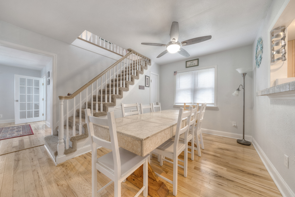 Dine in the spacious Dining Room with seating for 8.