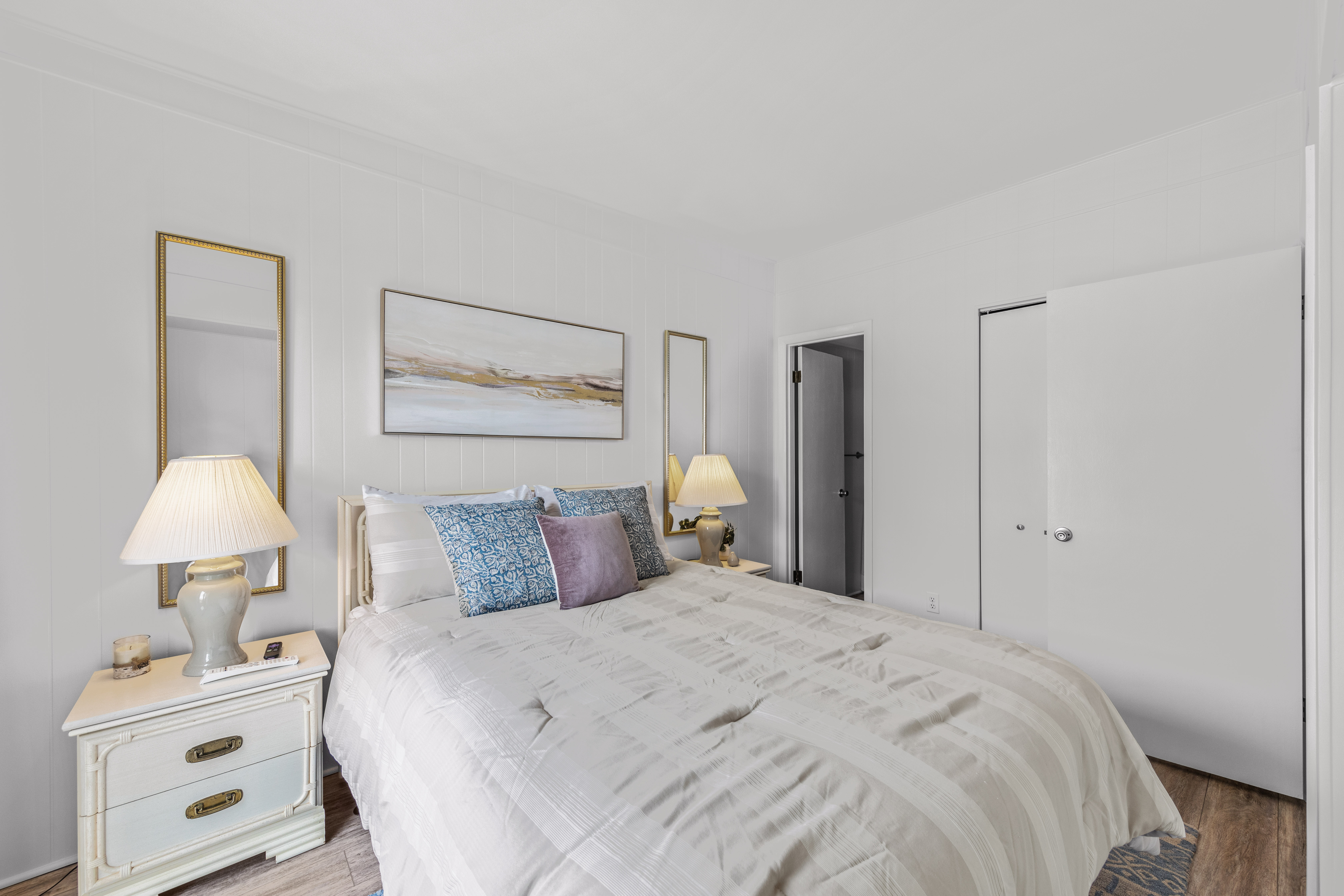 Relax and enjoy a peaceful night sleep in this Plush Queen Bed!