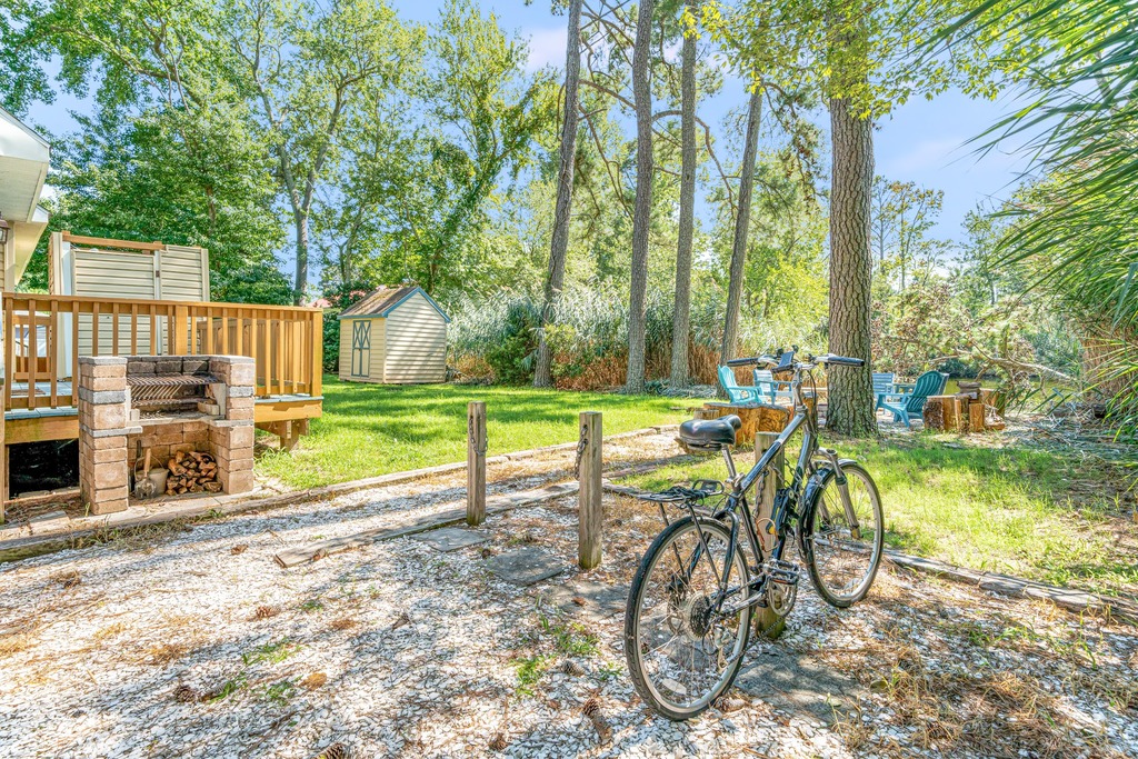 Tie your Bike to the Bike Rack (Bikes not included).