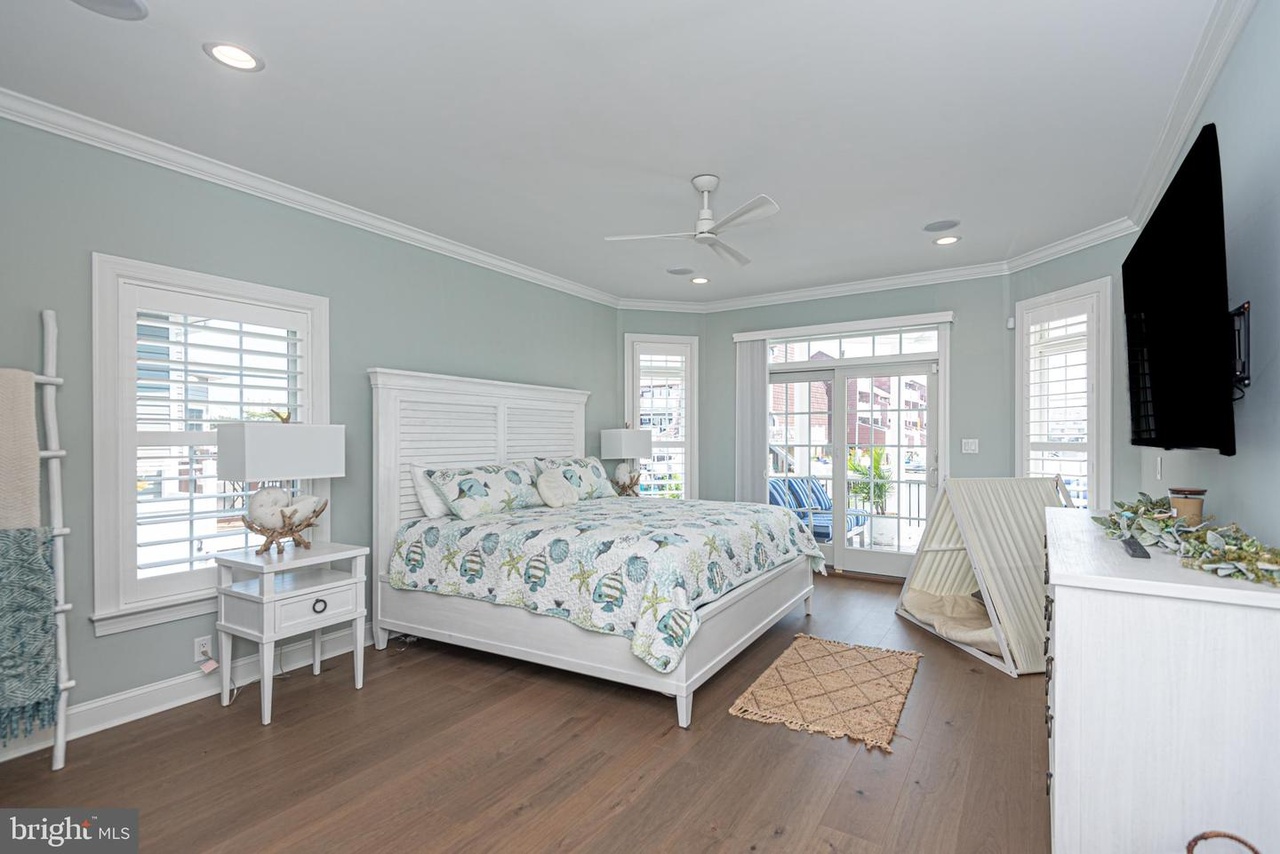 Bedroom 1 has a Luxurious King Bed.