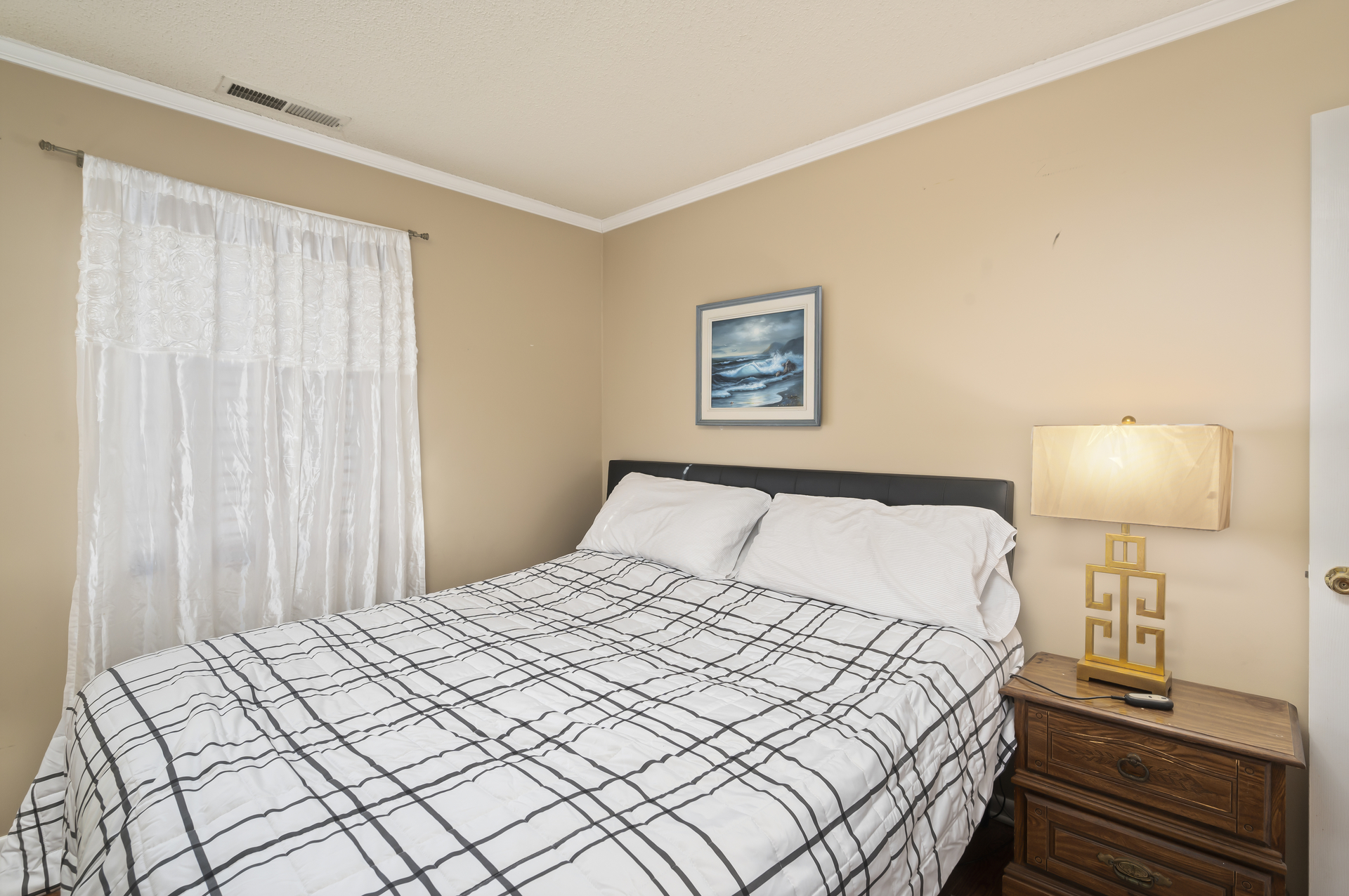 This Bedroom offers a Plush King Bed.