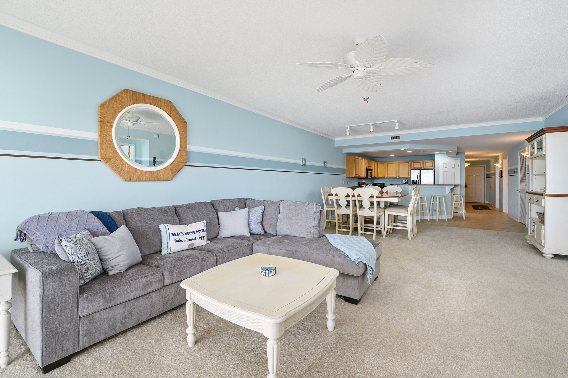 There is plenty of seating for the family to enjoy a little quality time on the couch which is also a Sleeper Sofa!