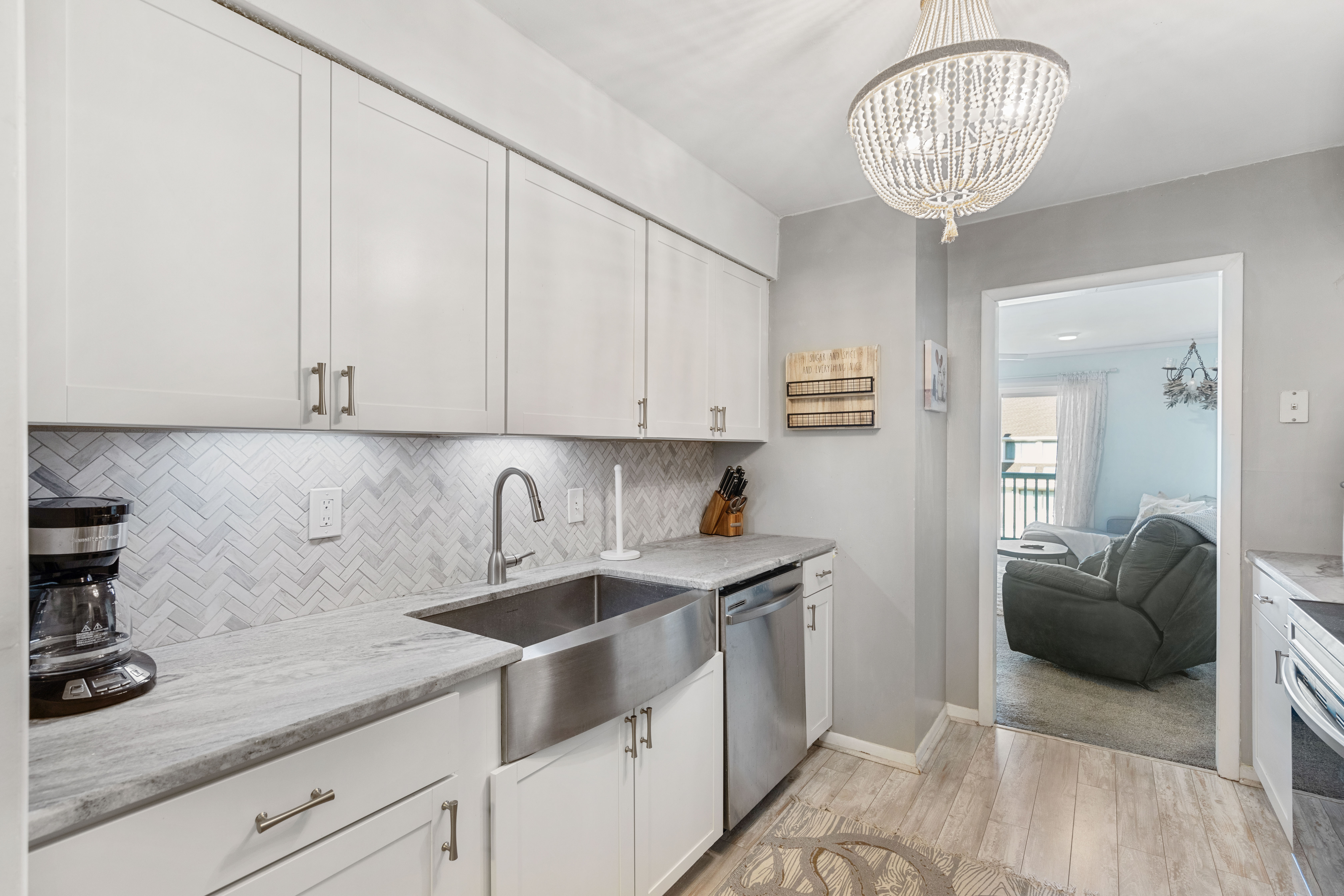 The Bright, White & Open Kitchen will be a Chef's Dream!