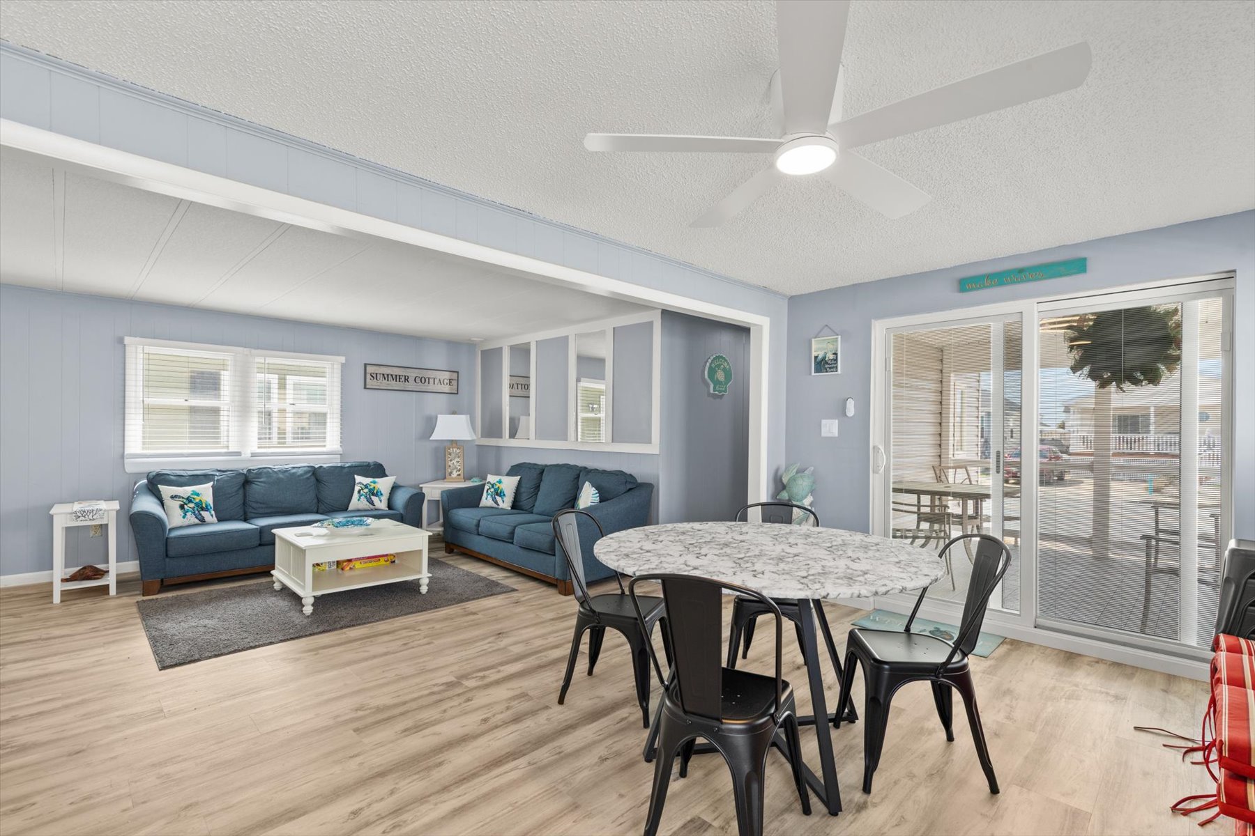 Screened in porch is just steps away.